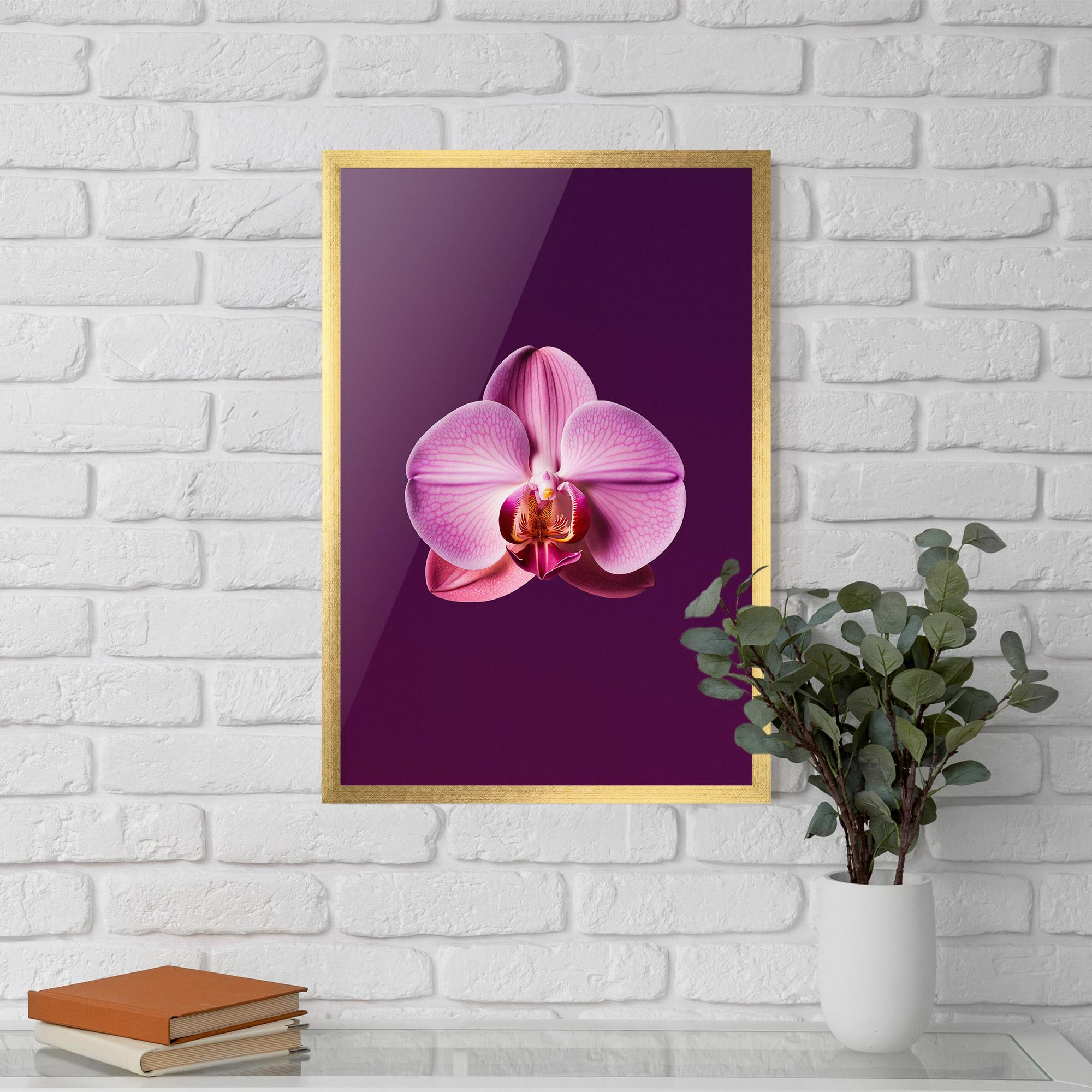 Рамкиран постер Purple Orchid mockup 5