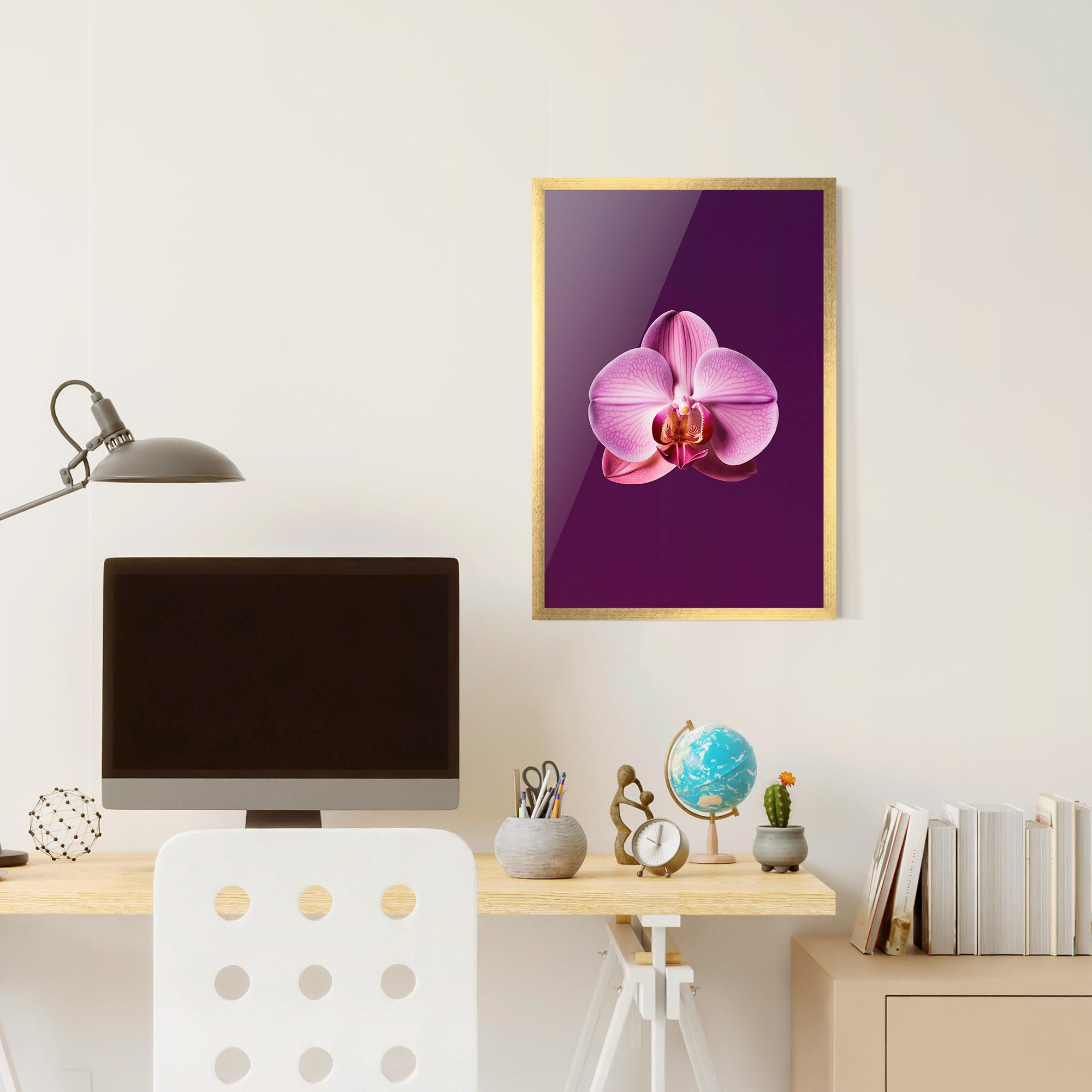 Рамкиран постер Purple Orchid mockup 6