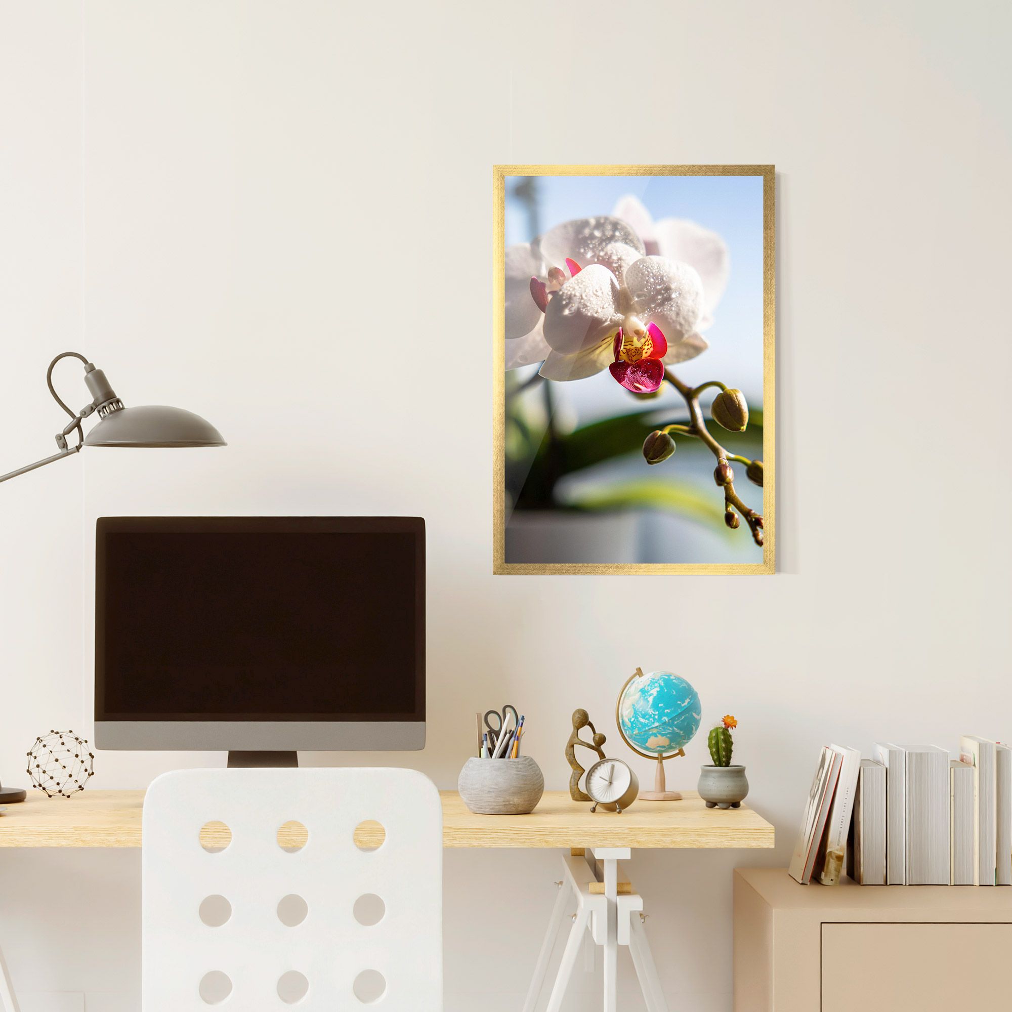 White Orchid With Water mockup 6