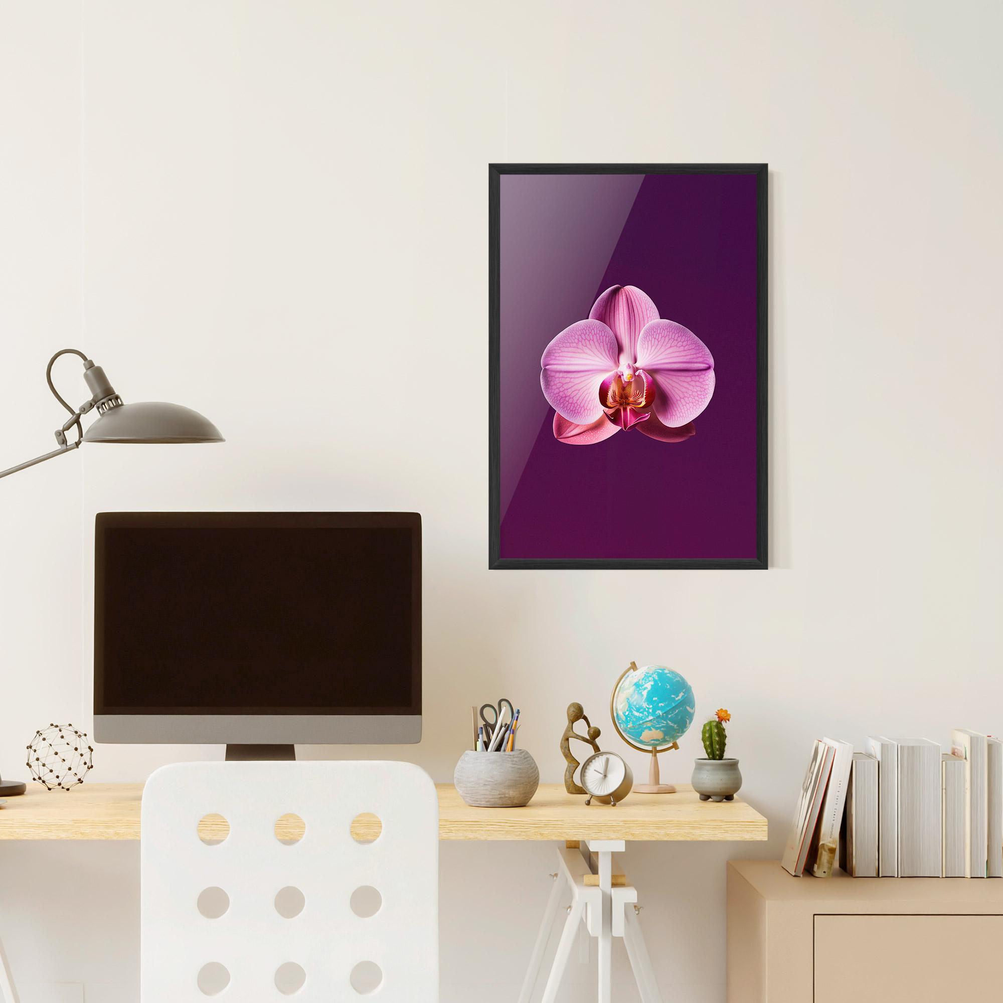 Рамкиран постер Purple Orchid mockup 6