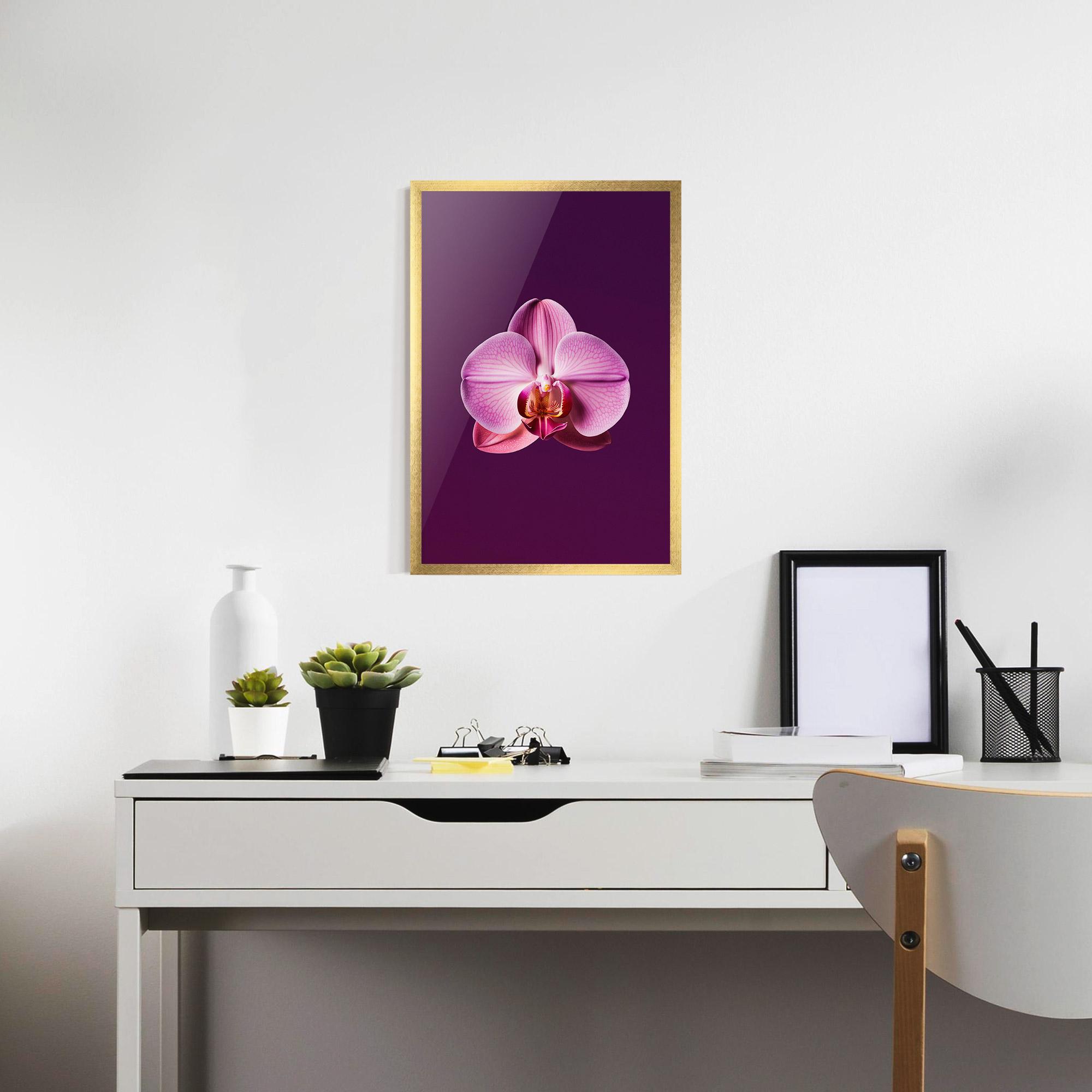 Рамкиран постер Purple Orchid mockup 7