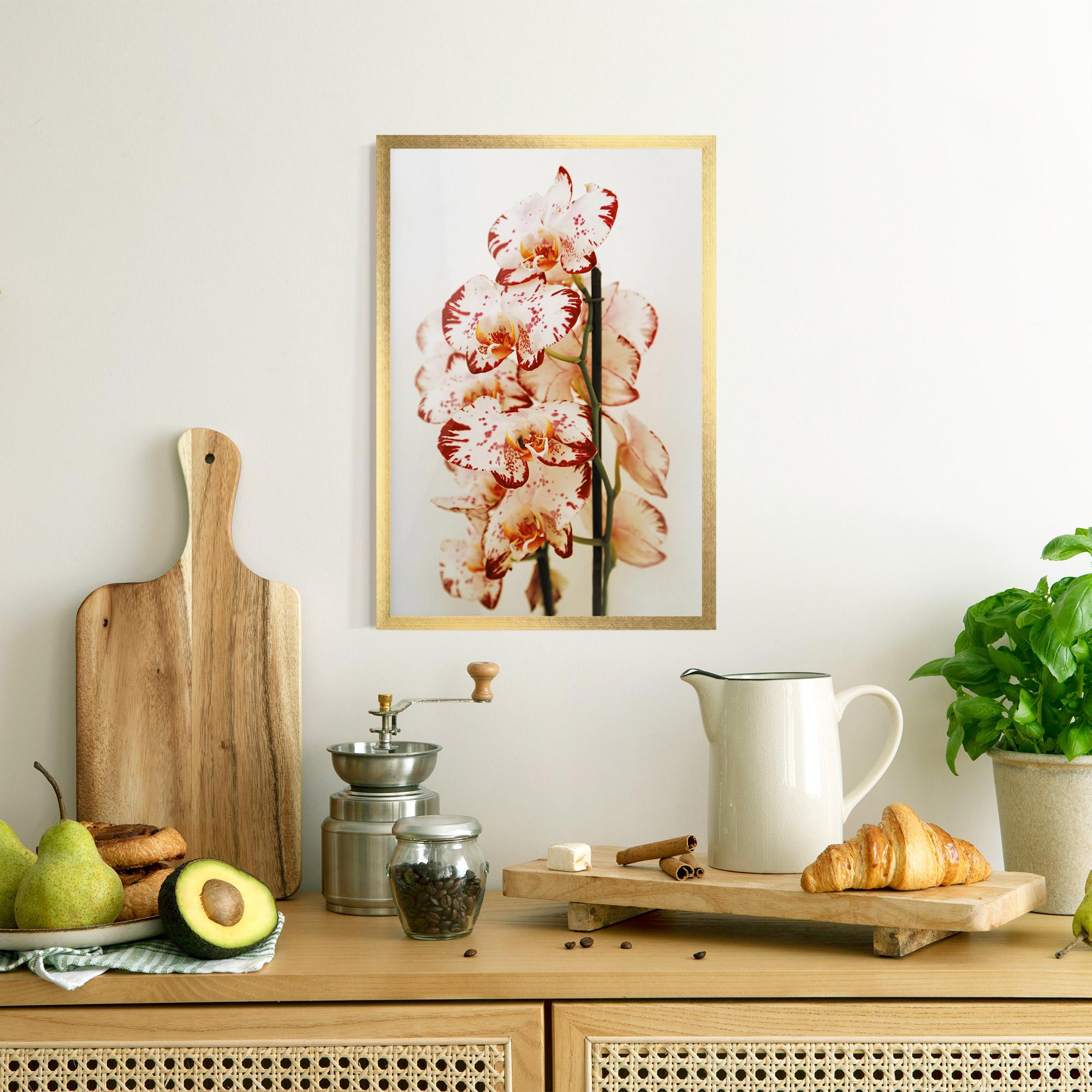 Рамкиран постер Red White Orchids mockup 8