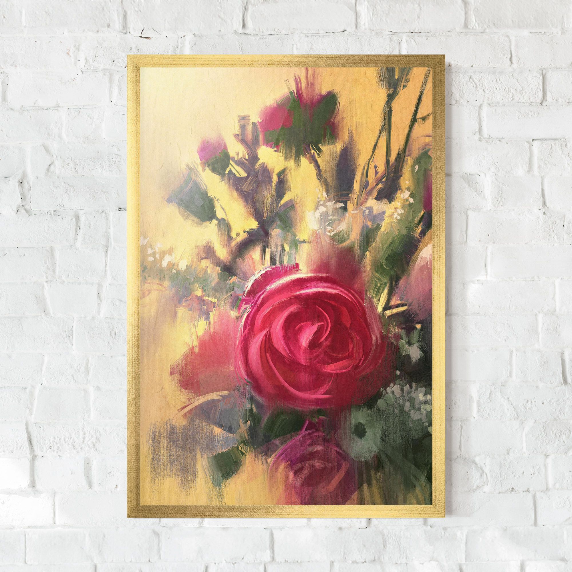 Pink Rose Painting mockup 0