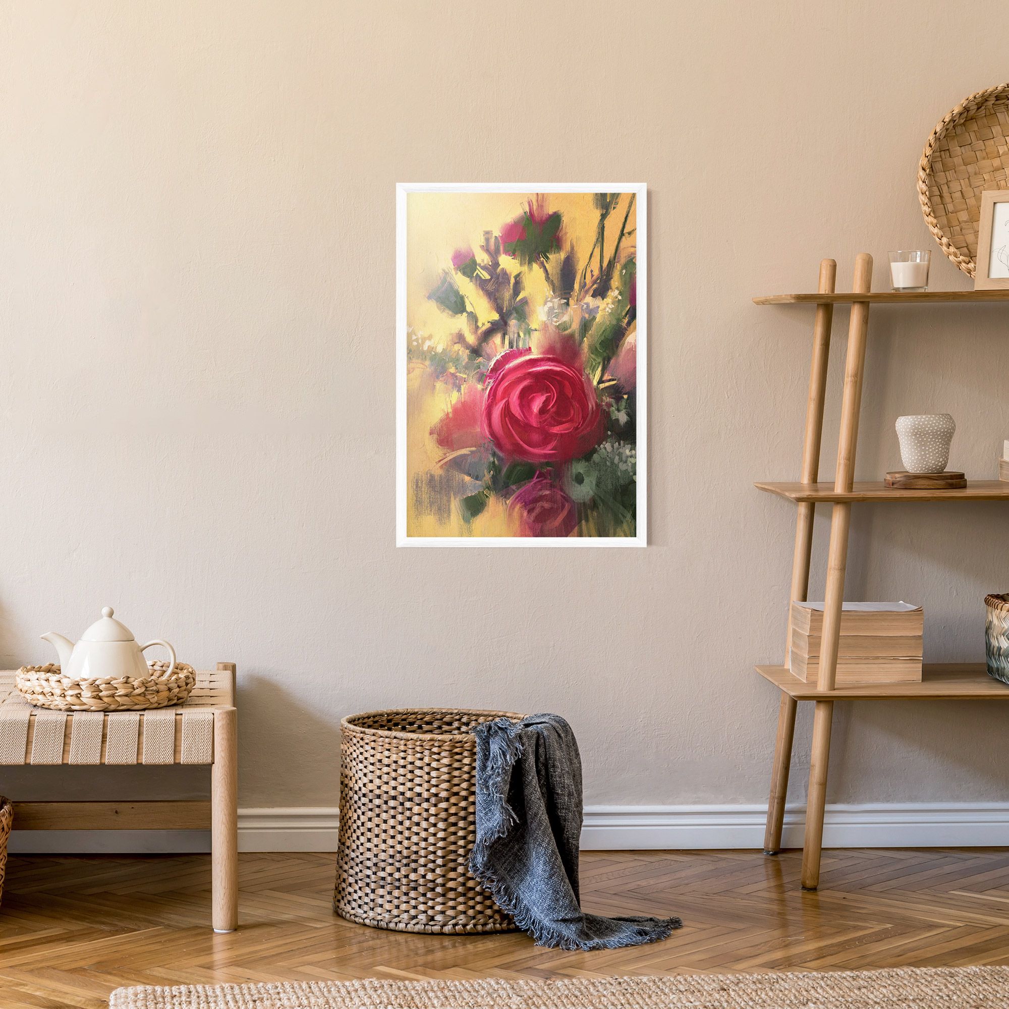 Pink Rose Painting mockup 9