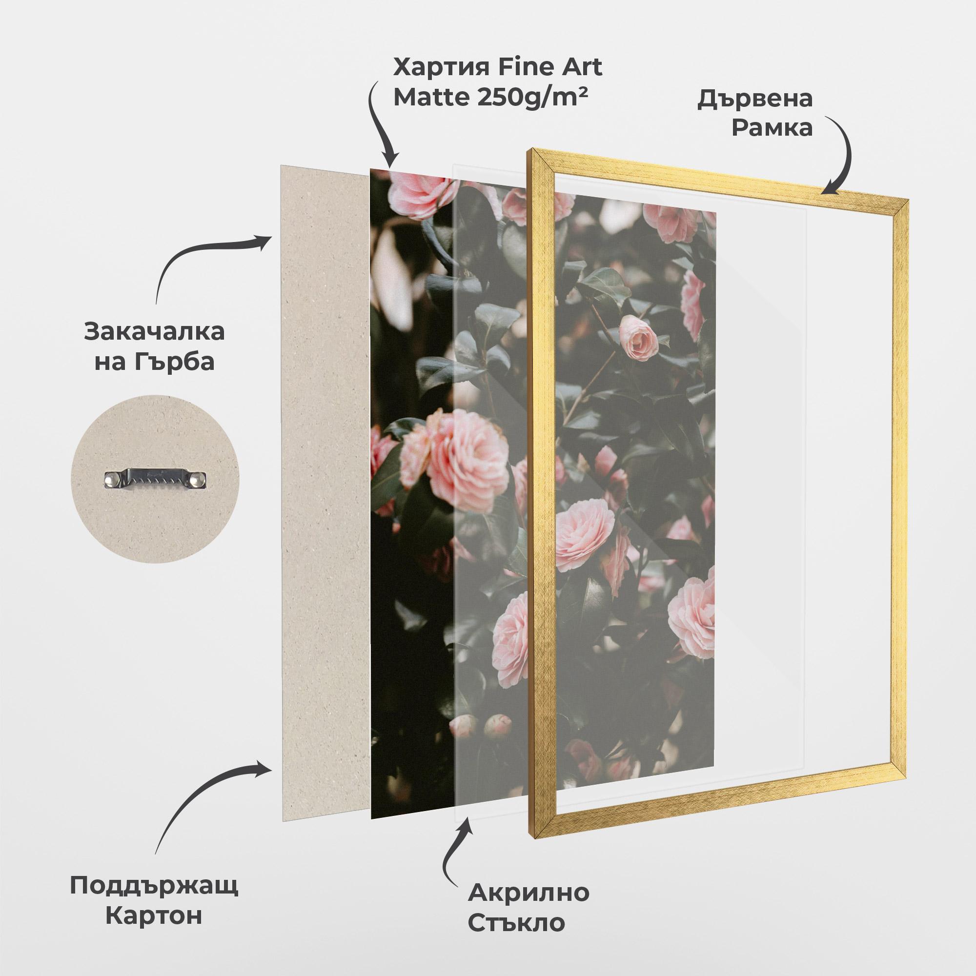 Рамкиран постер Rose Tree mockup 1