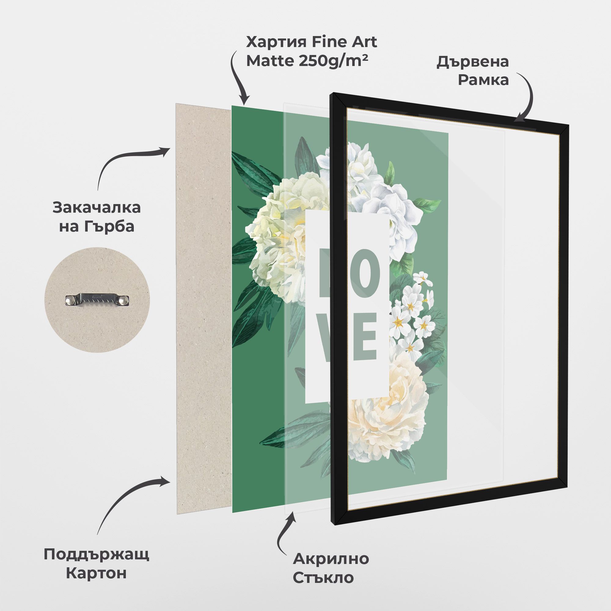 Love Green Rose mockup 1