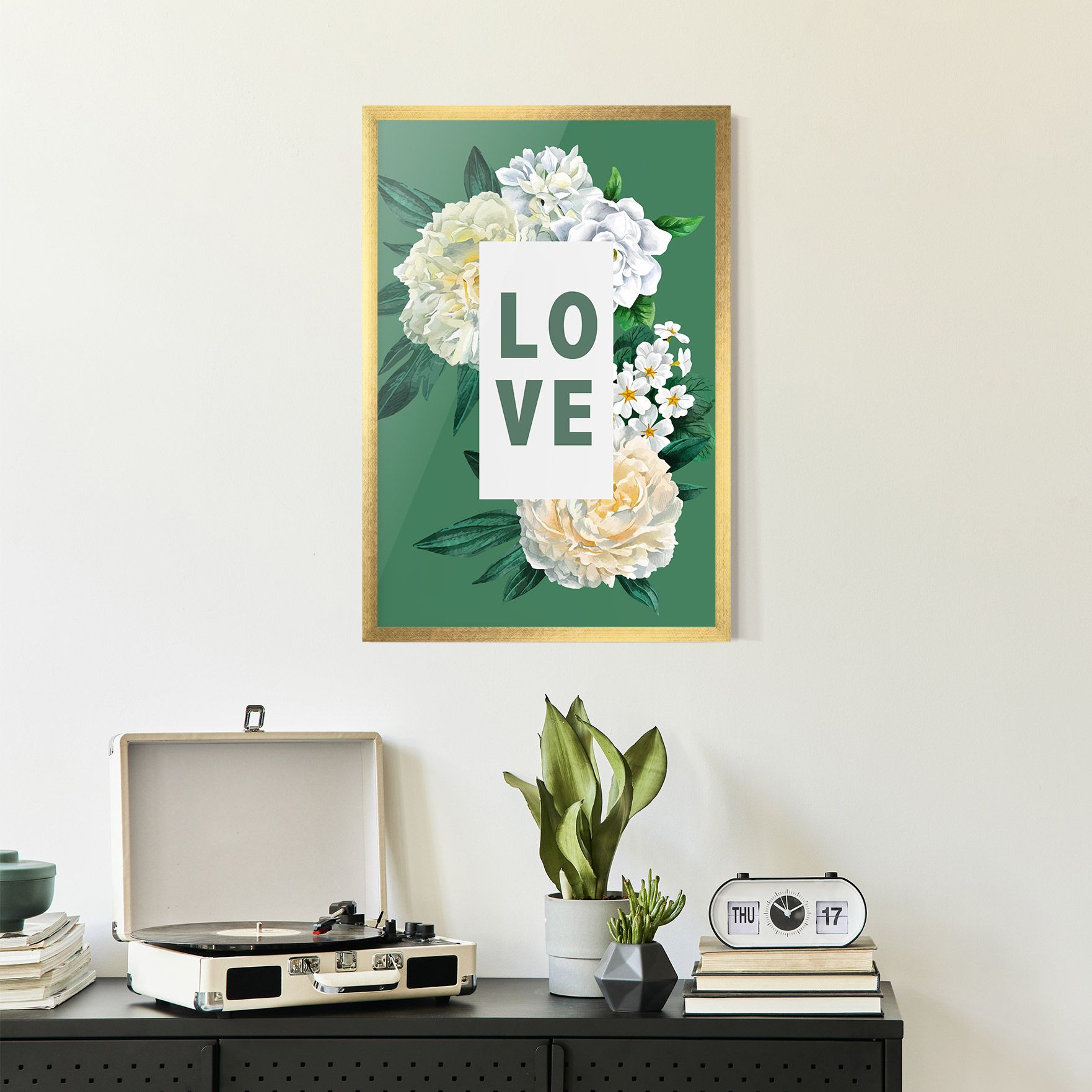 Love Green Rose mockup 2