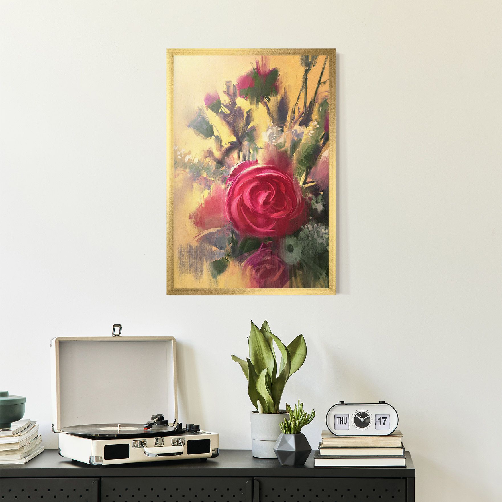 Pink Rose Painting mockup 2