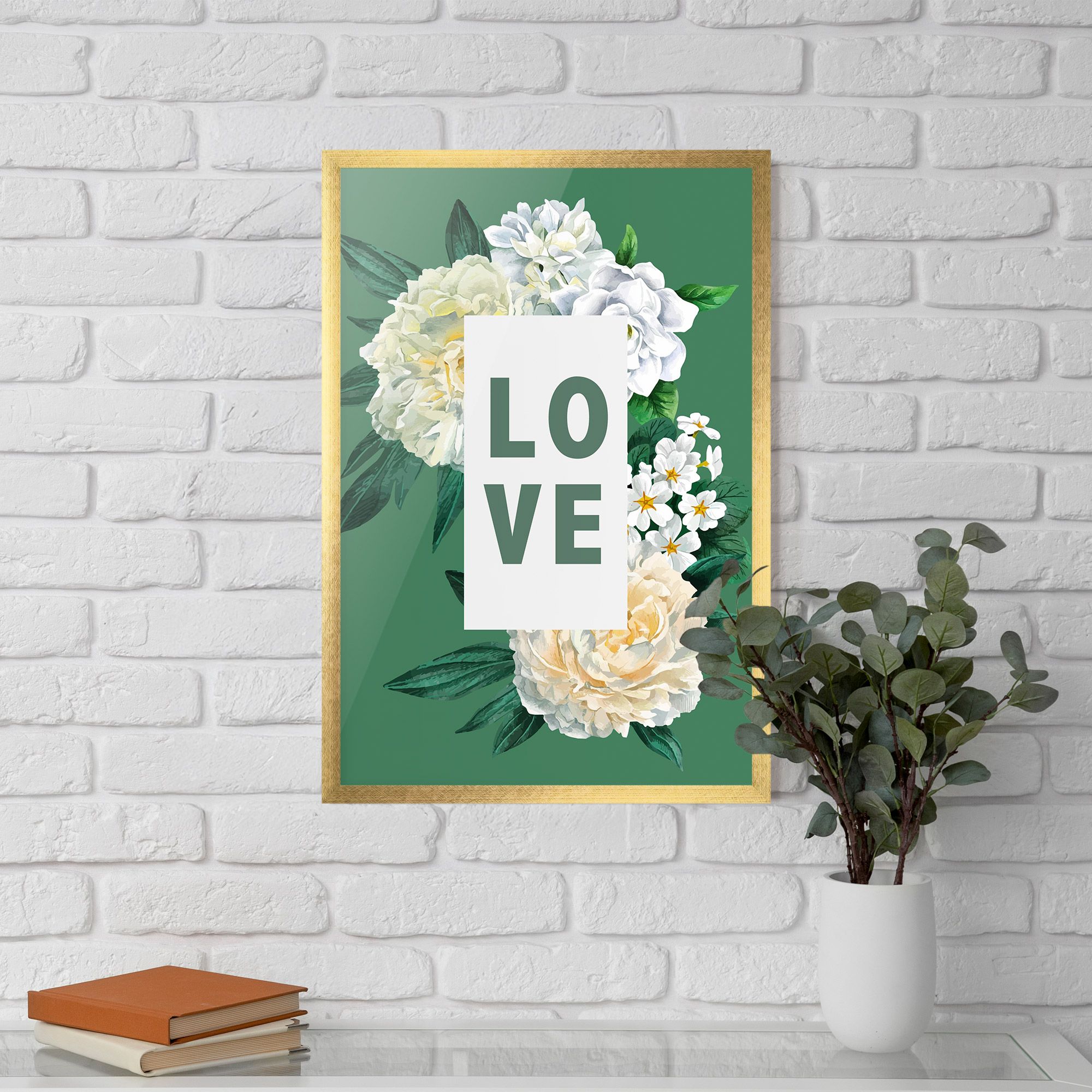 Love Green Rose mockup 5