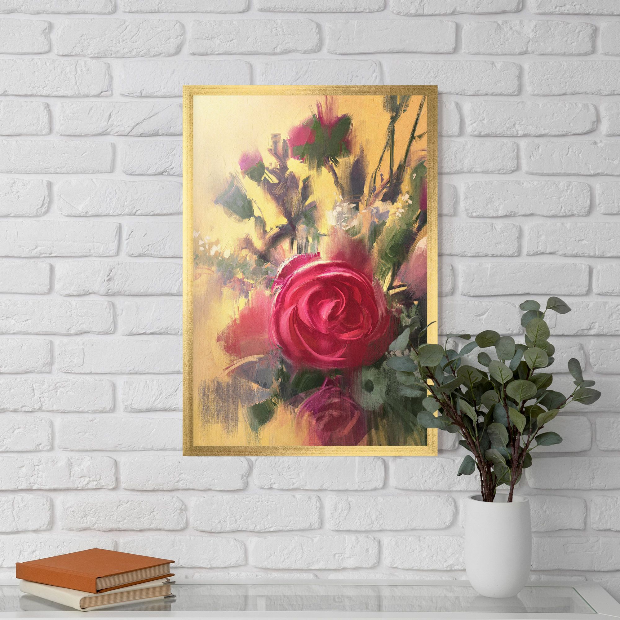Pink Rose Painting mockup 5