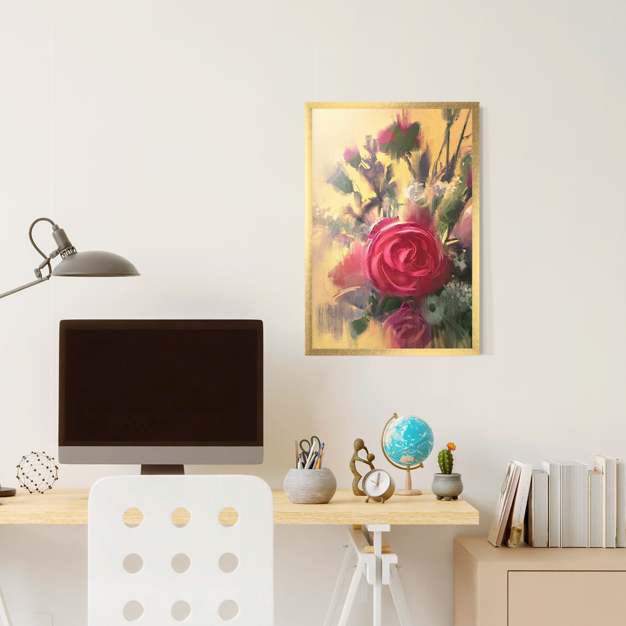 Pink Rose Painting mockup 6