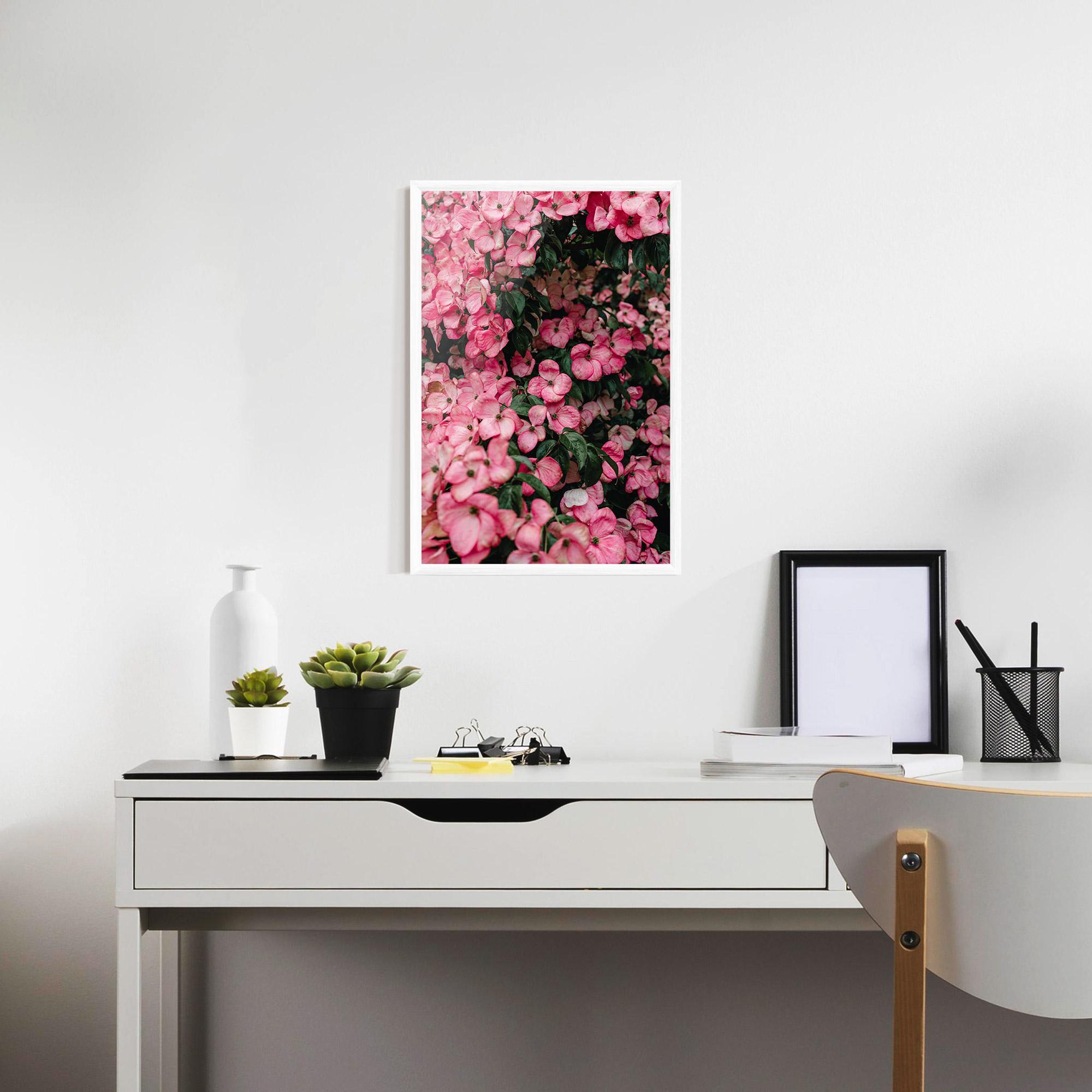 Рамкиран постер Pink Rose Flower Tree mockup 7