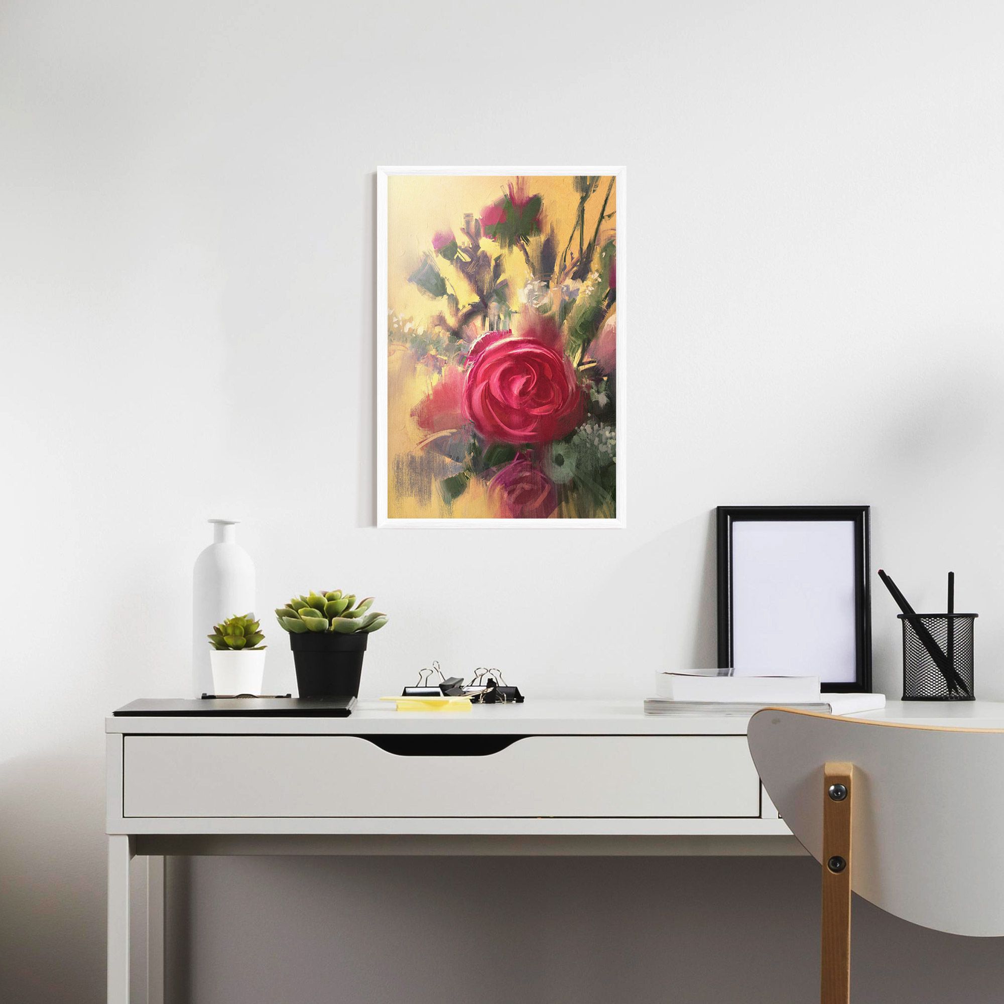 Pink Rose Painting mockup 7