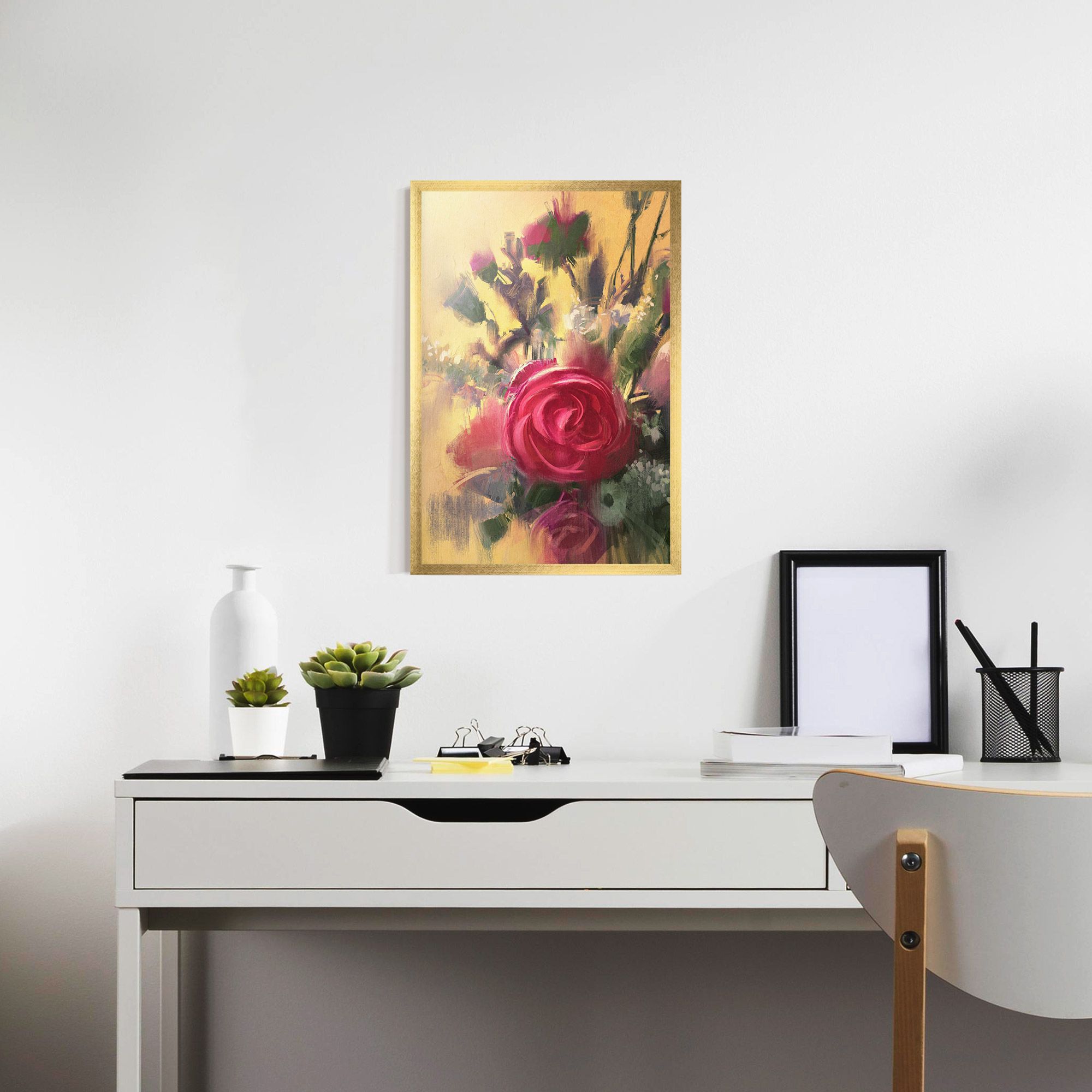 Pink Rose Painting mockup 7