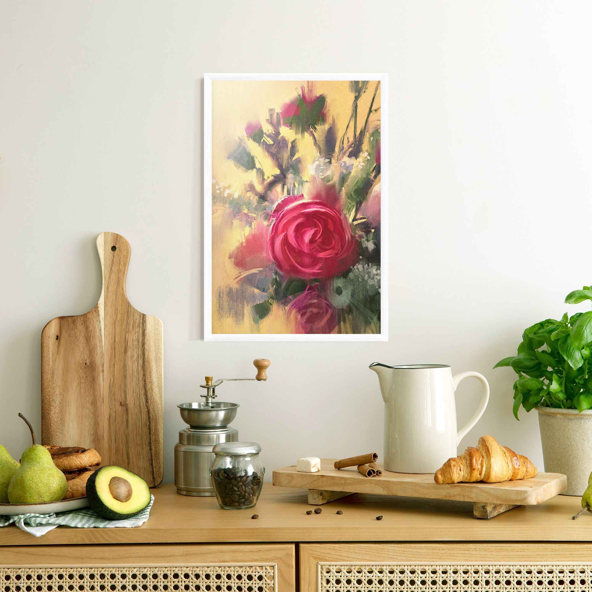 Pink Rose Painting mockup 8