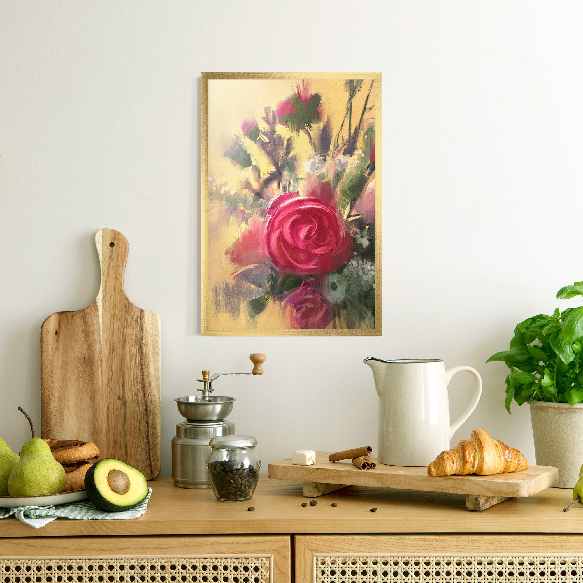 Pink Rose Painting mockup 8