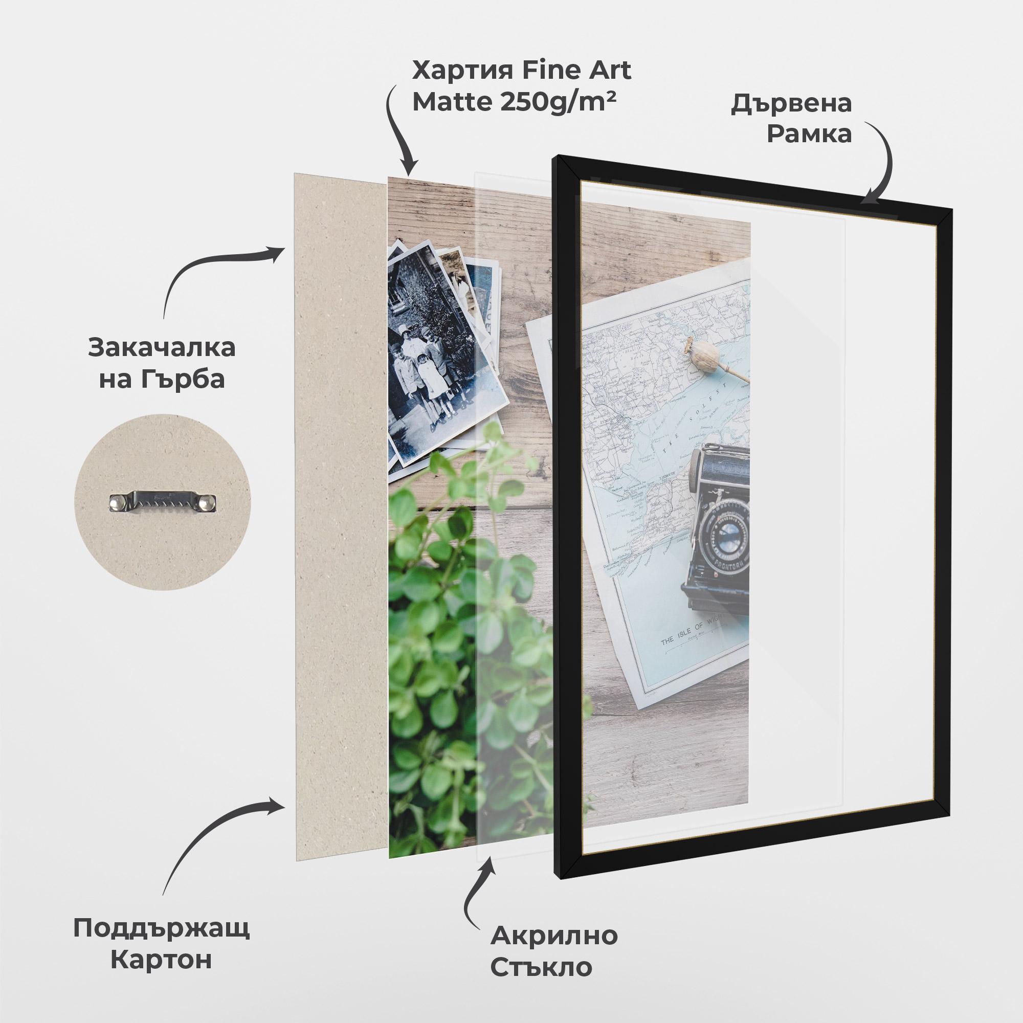 Рамкиран постер Camera Map mockup 1