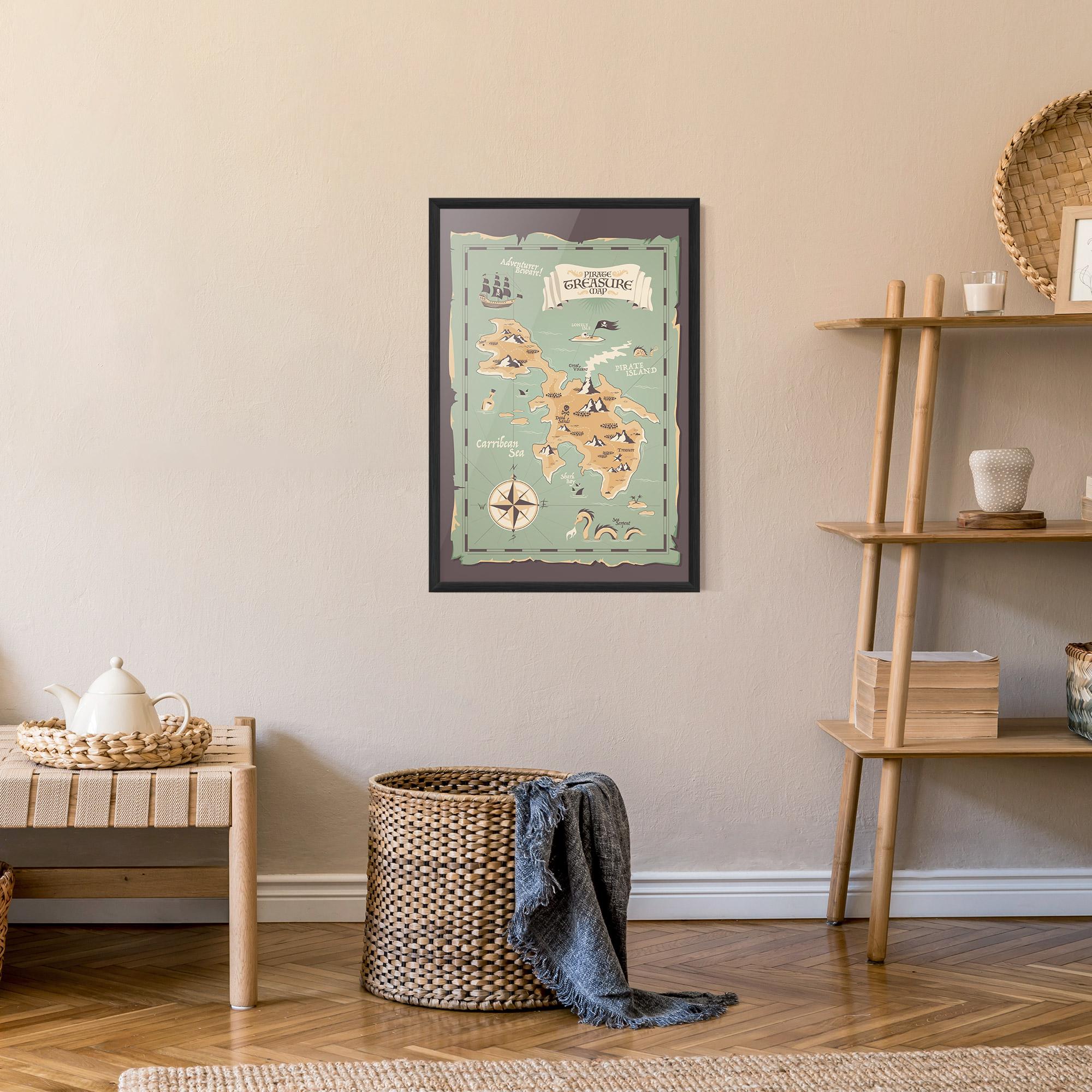 Рамкиран постер Adventurer Beware mockup 9