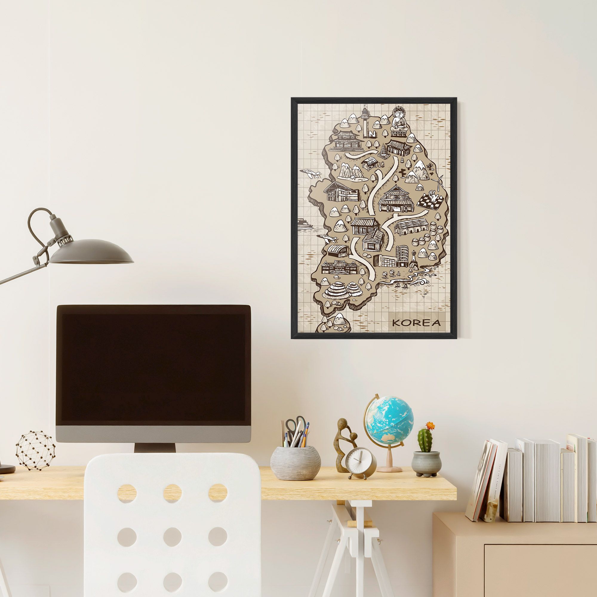Old Korea Map mockup 6