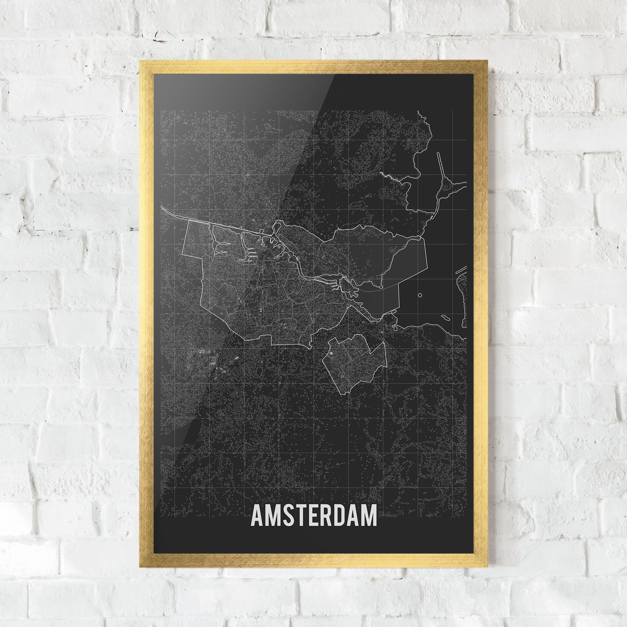 Amsterdam Grey Map mockup 0
