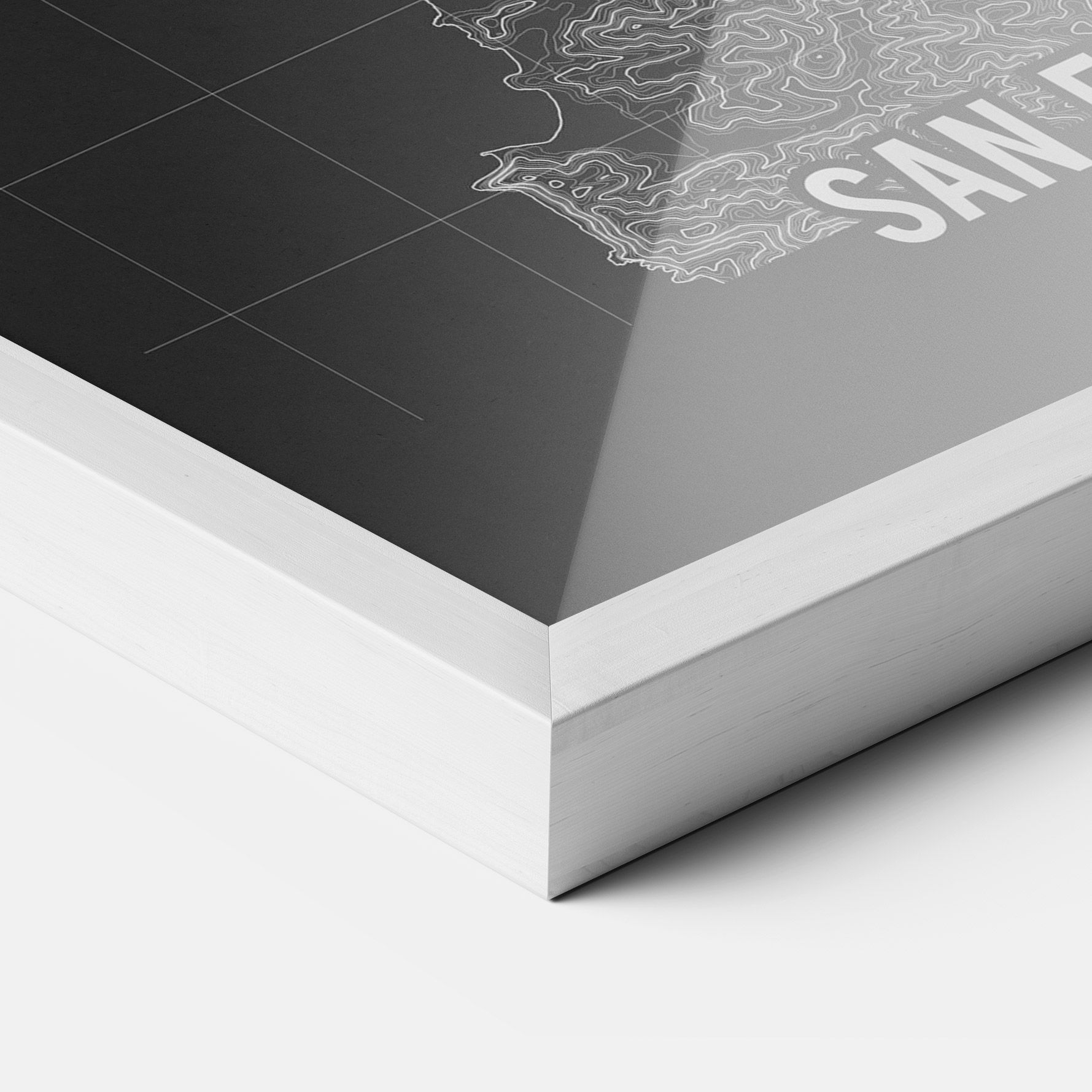 San Francisco Grey Map mockup 3