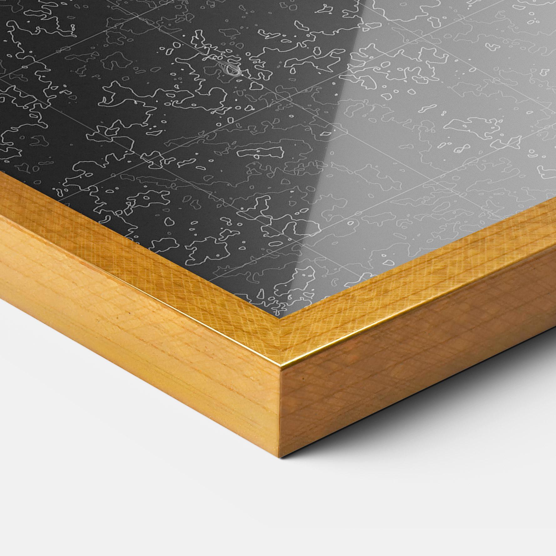 Рамкиран постер Atlana Grey Map mockup 3