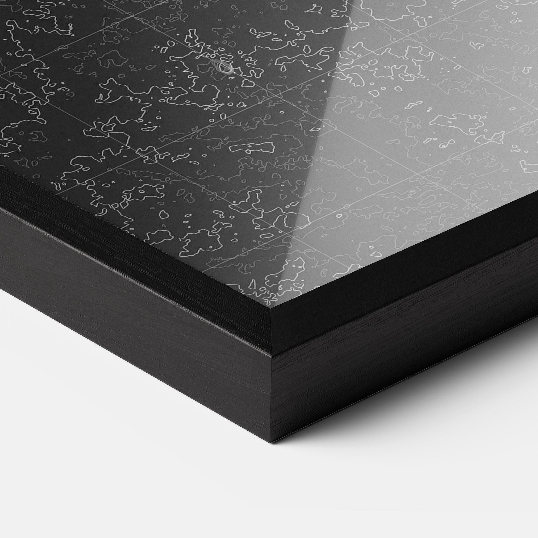 Рамкиран постер Atlana Grey Map mockup 3