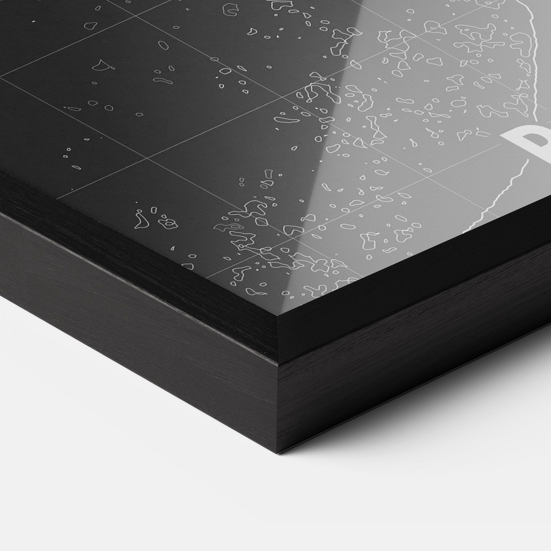 Barcelona Grey Map mockup 3