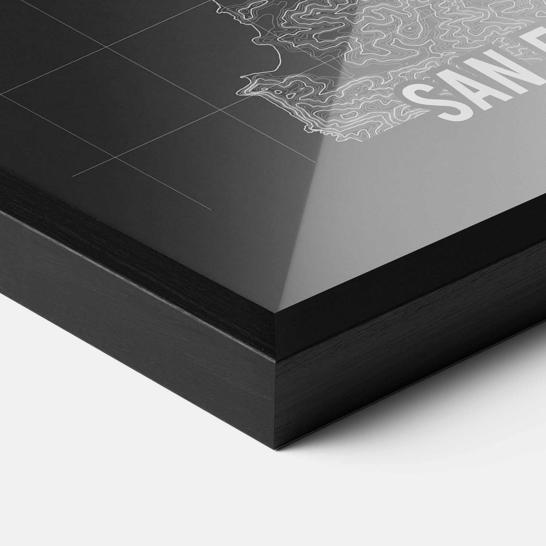 San Francisco Grey Map mockup 3