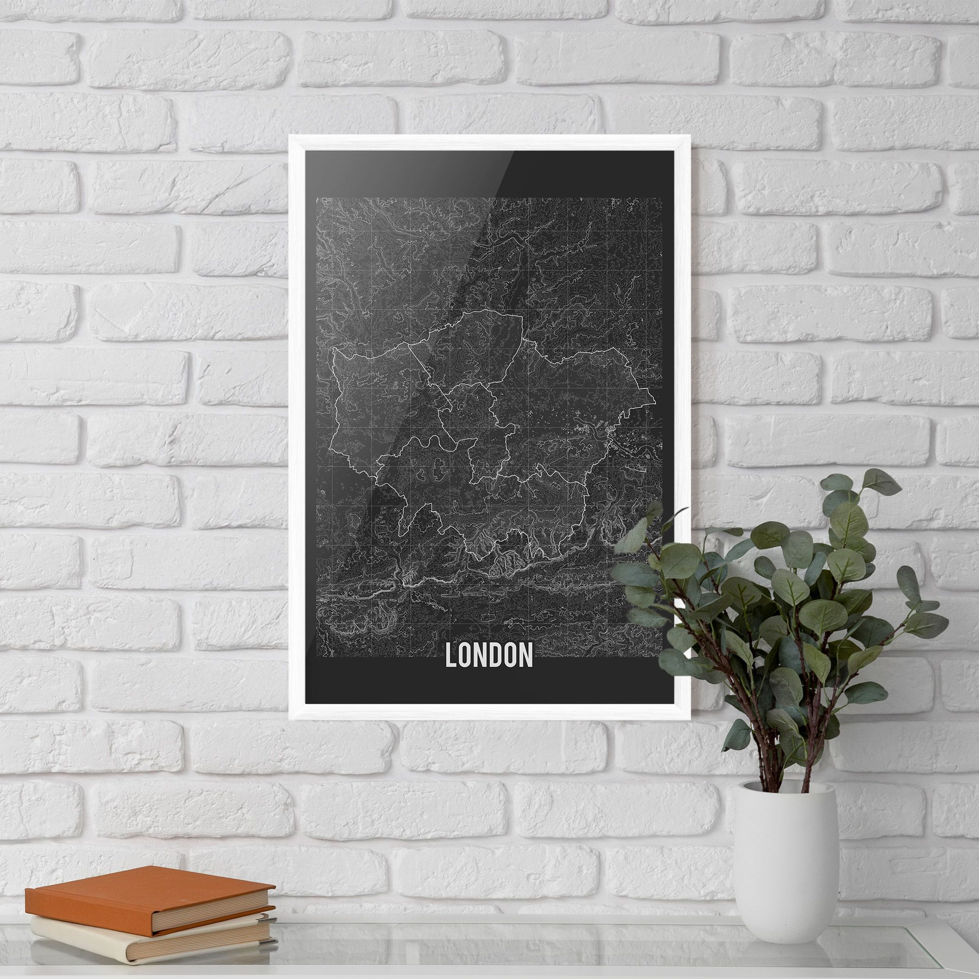 London Grey Map mockup 5