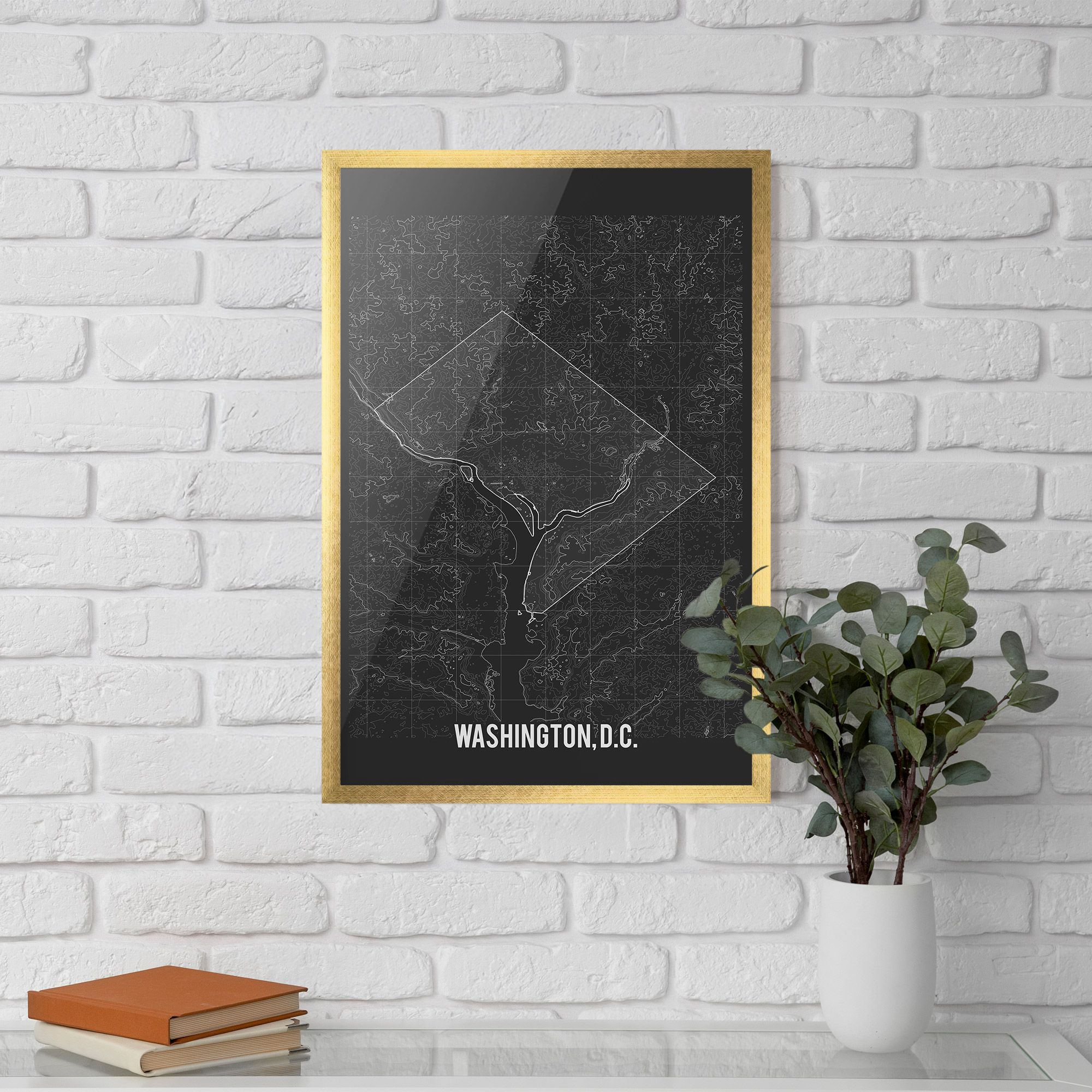 Washington Grey Map mockup 5