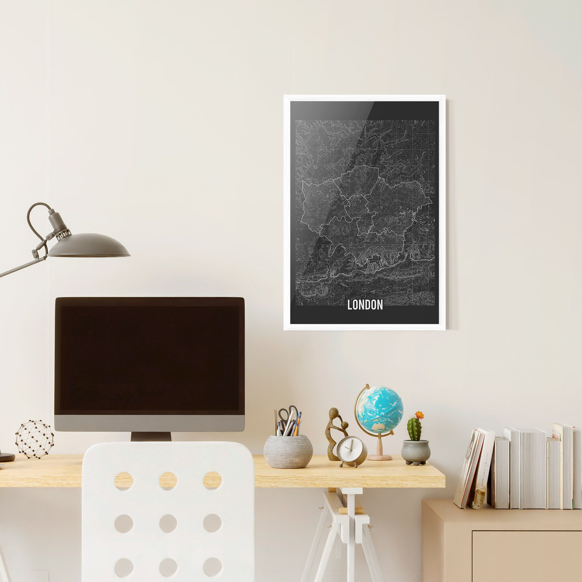 London Grey Map mockup 6