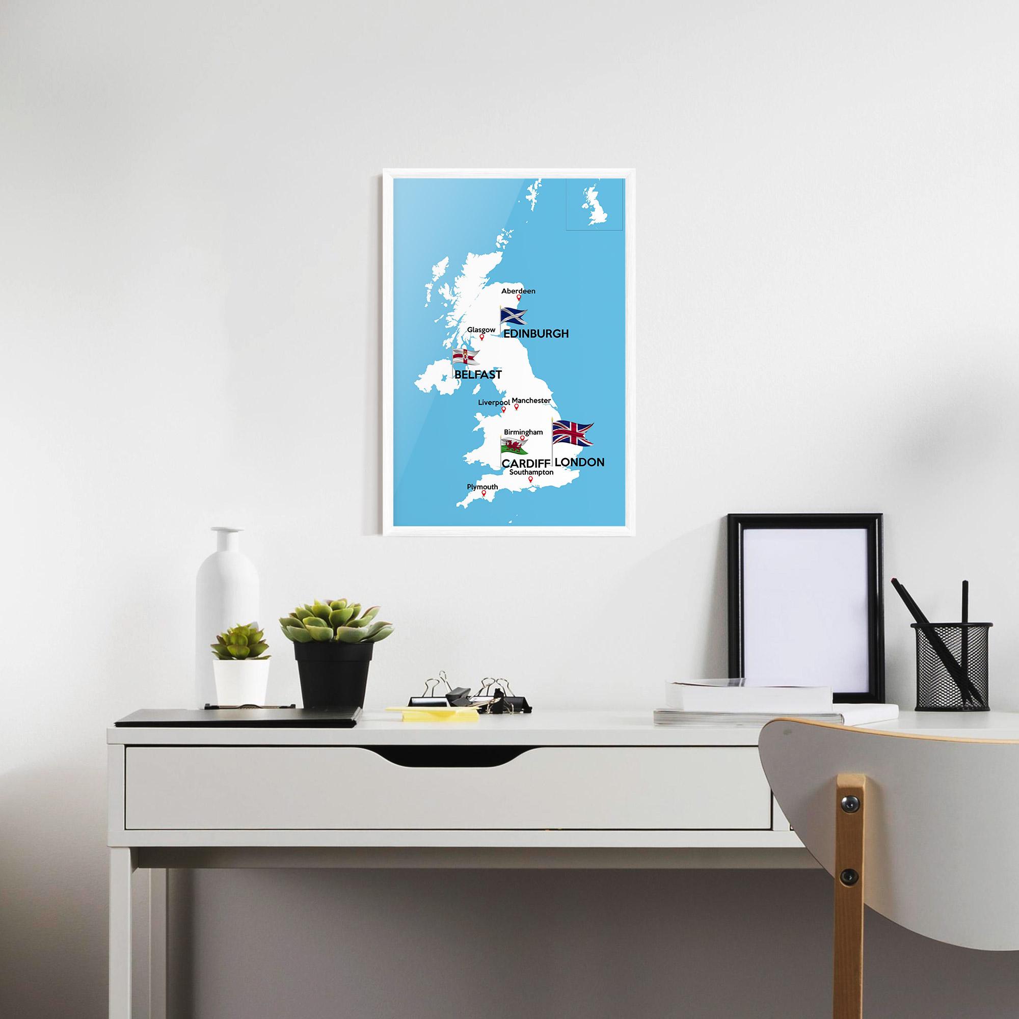 Рамкиран постер England Map mockup 7