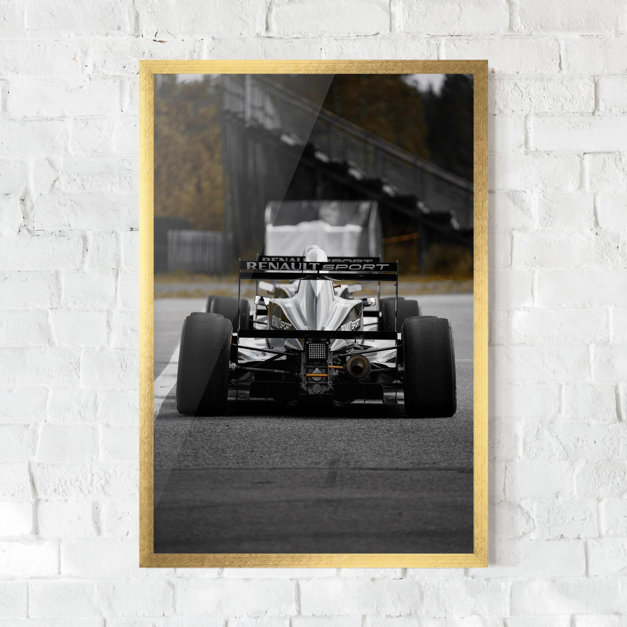 Рамкиран постер Grey F1 Car mockup 0