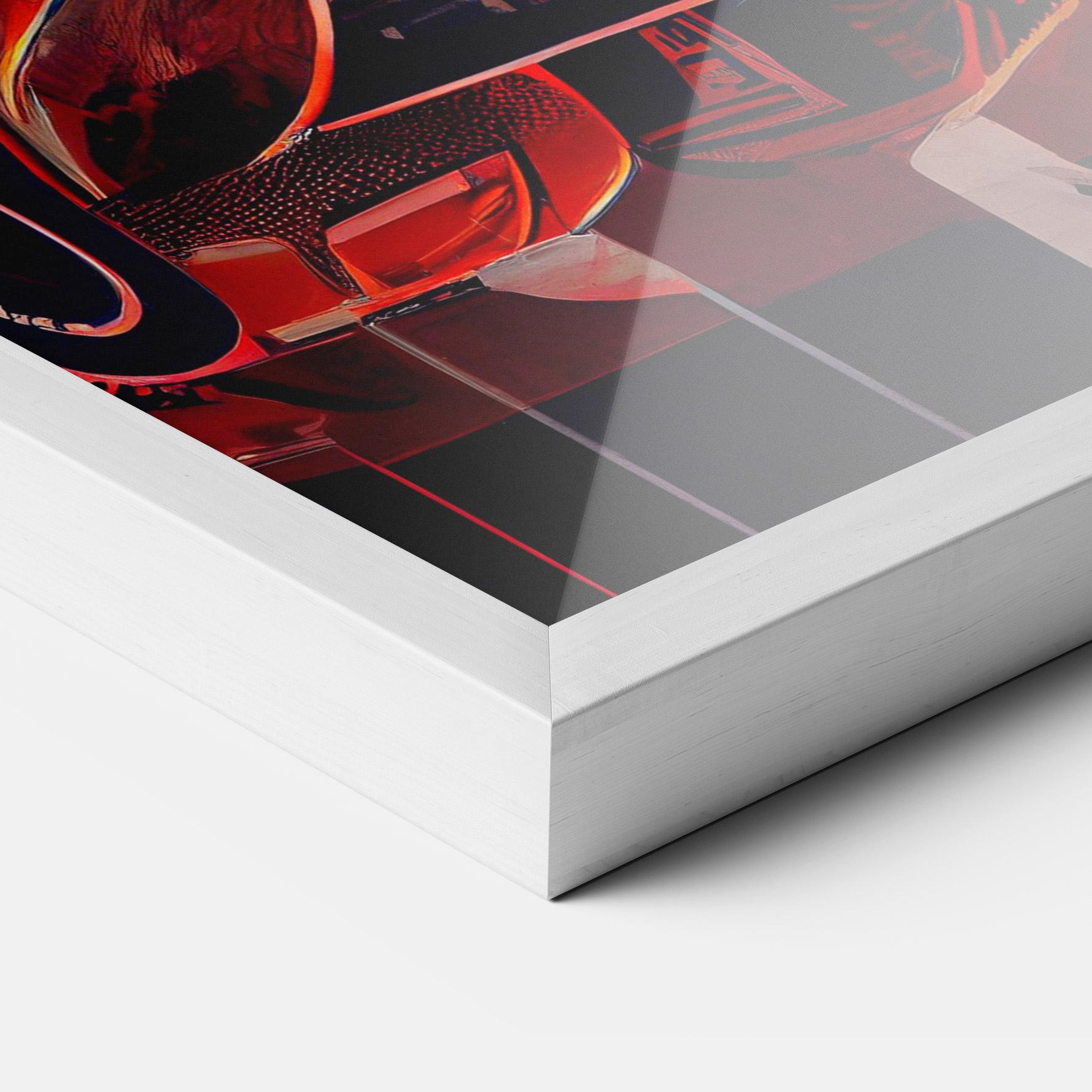 Рамкиран постер Red White F1 mockup 3