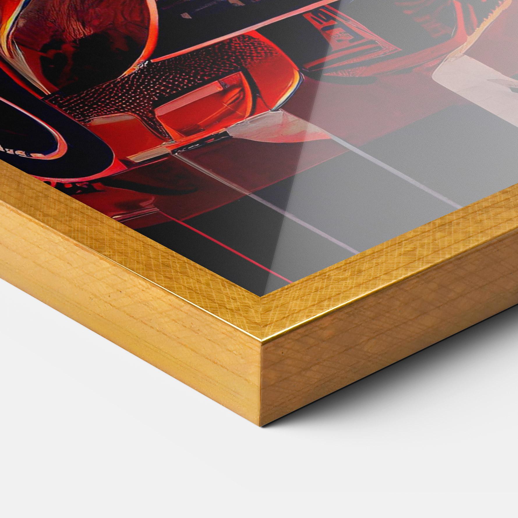 Рамкиран постер Red White F1 mockup 3