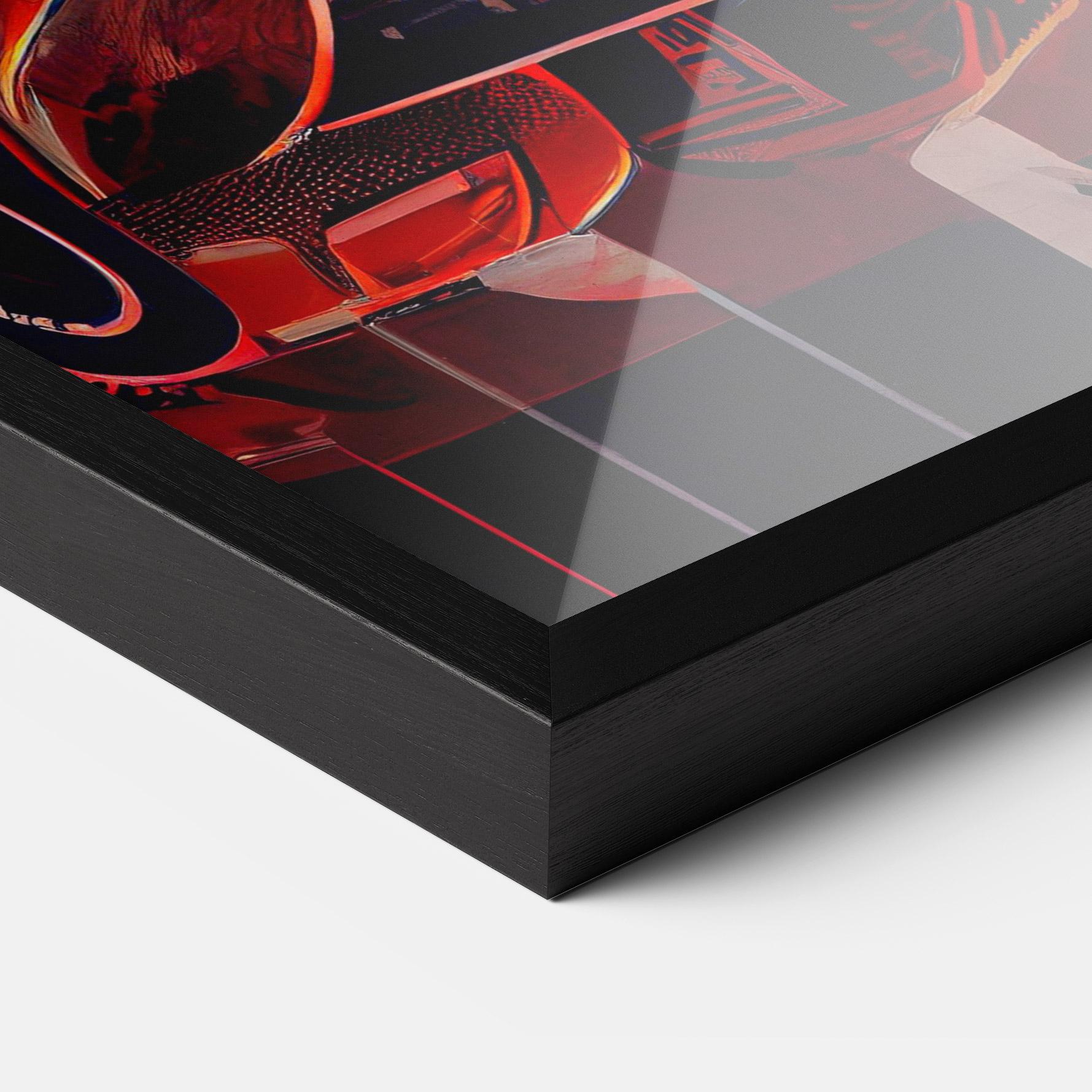 Рамкиран постер Red White F1 mockup 3