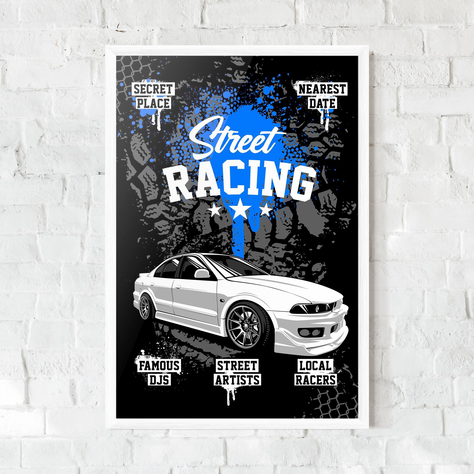 Рамкиран постер Street Racing Art mockup 0
