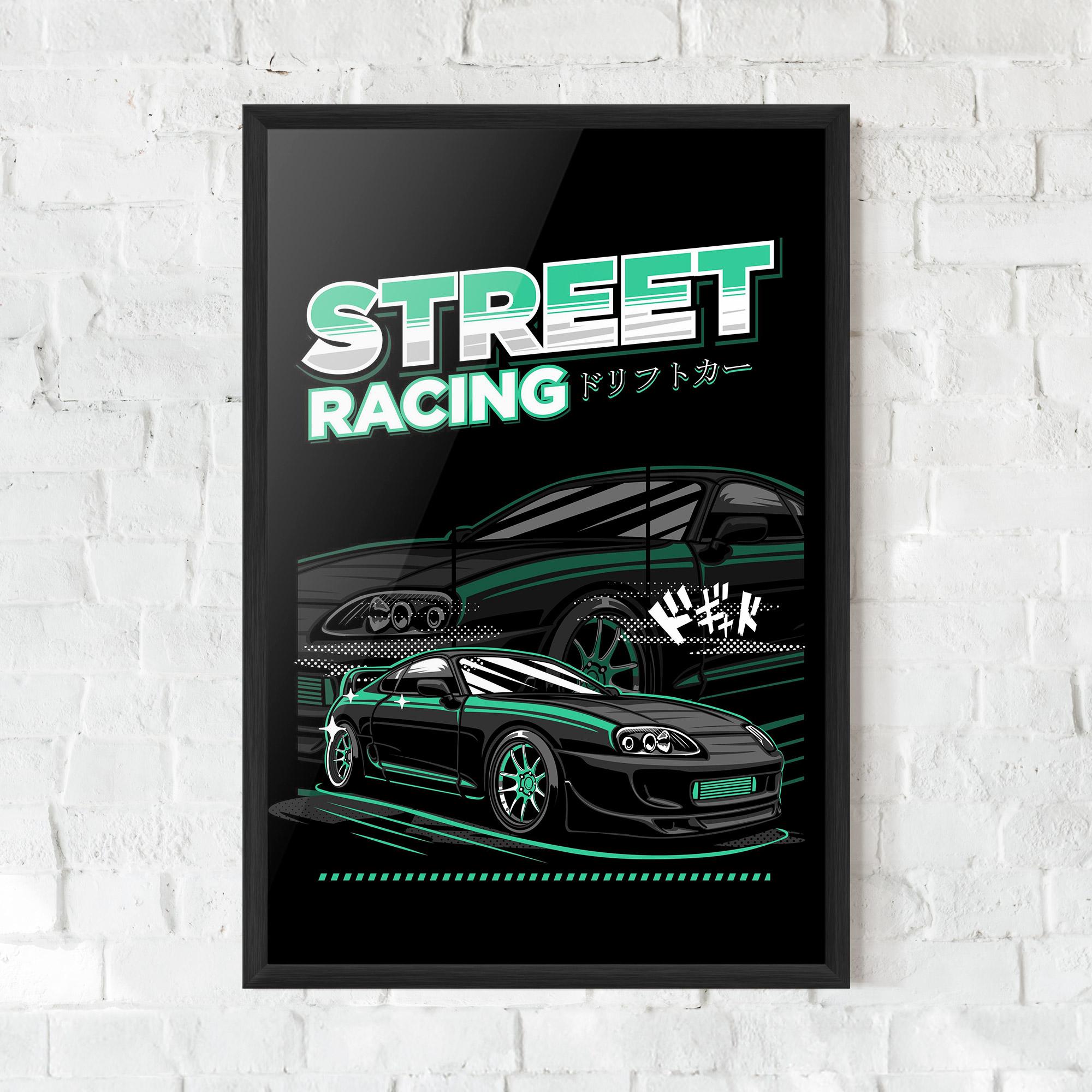 Рамкиран постер Street Racing mockup 0