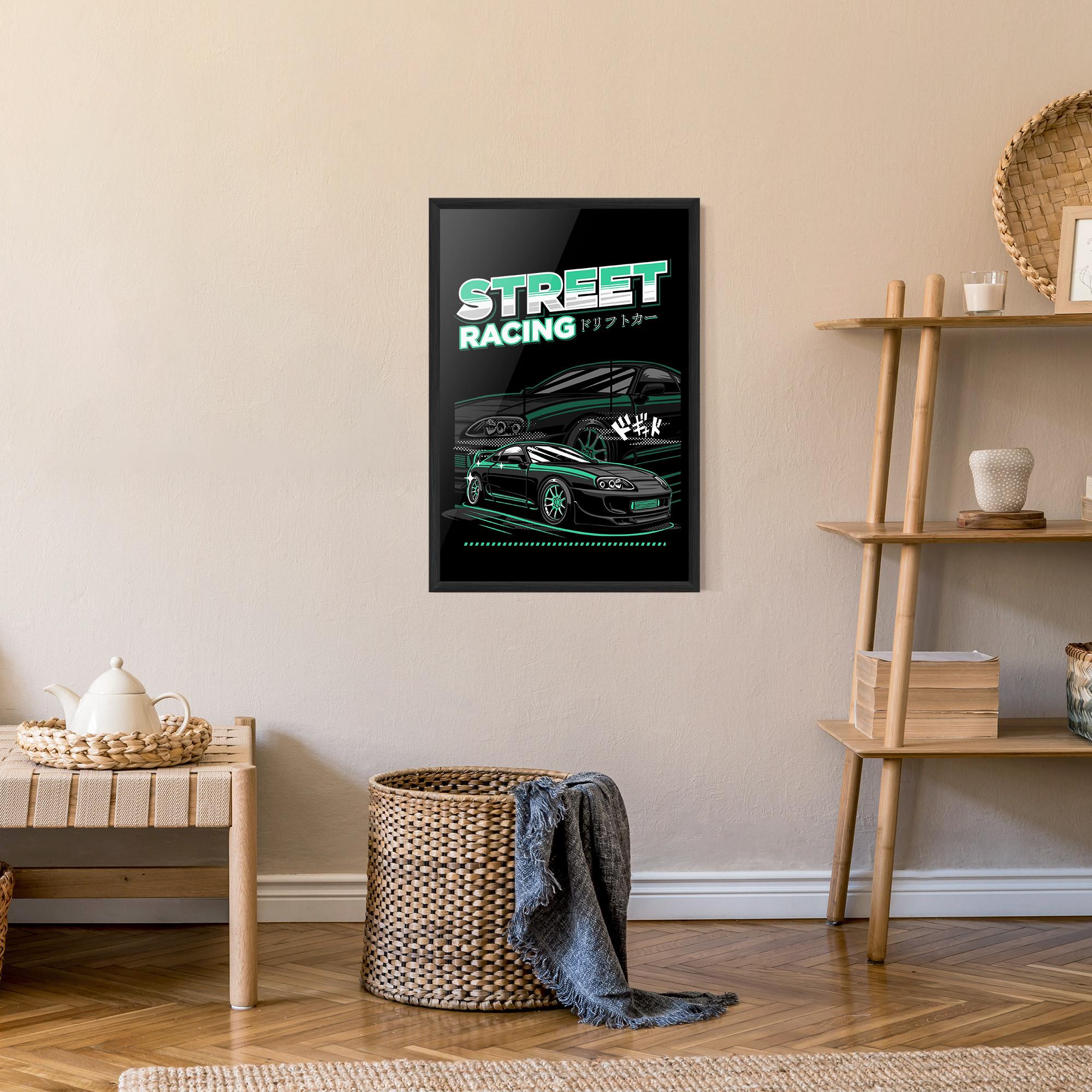 Рамкиран постер Street Racing mockup 9