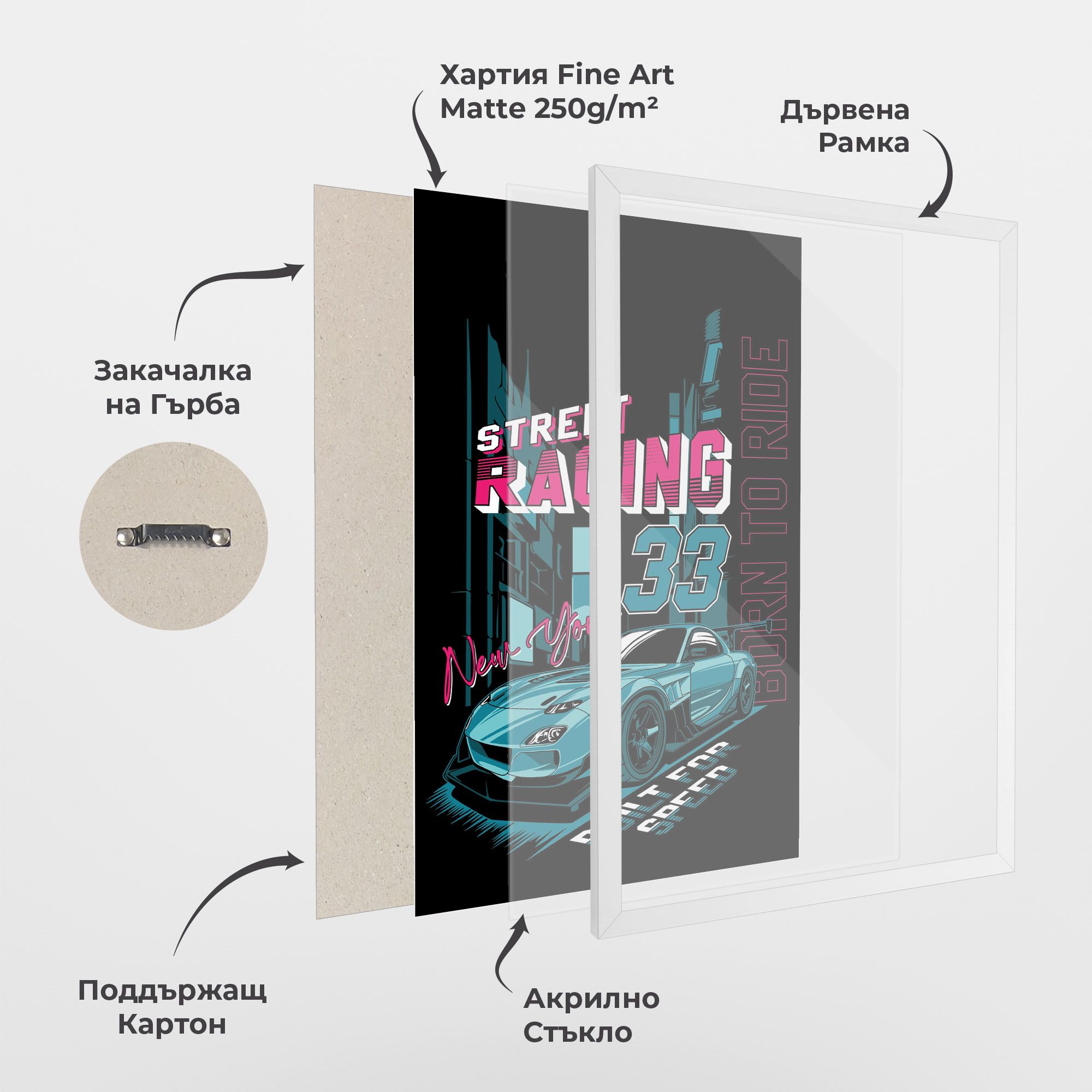 Blue Born To Ride mockup 1