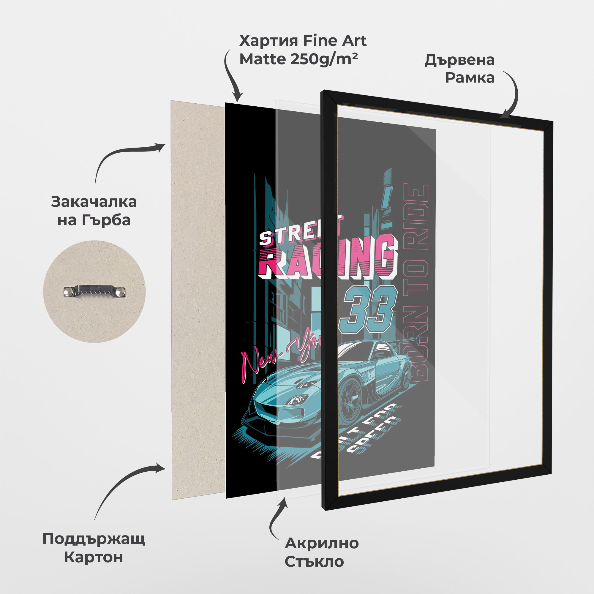 Blue Born To Ride mockup 1