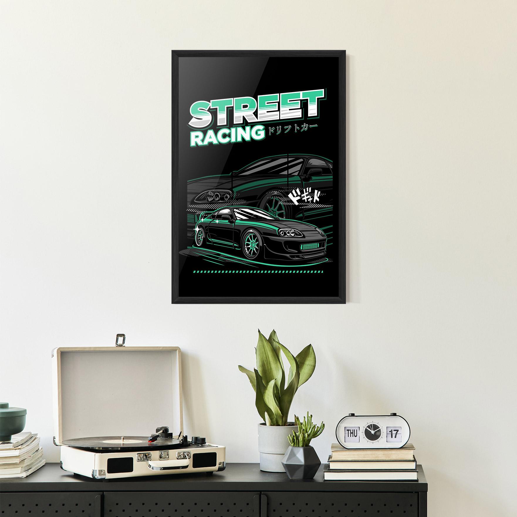 Рамкиран постер Street Racing mockup 2