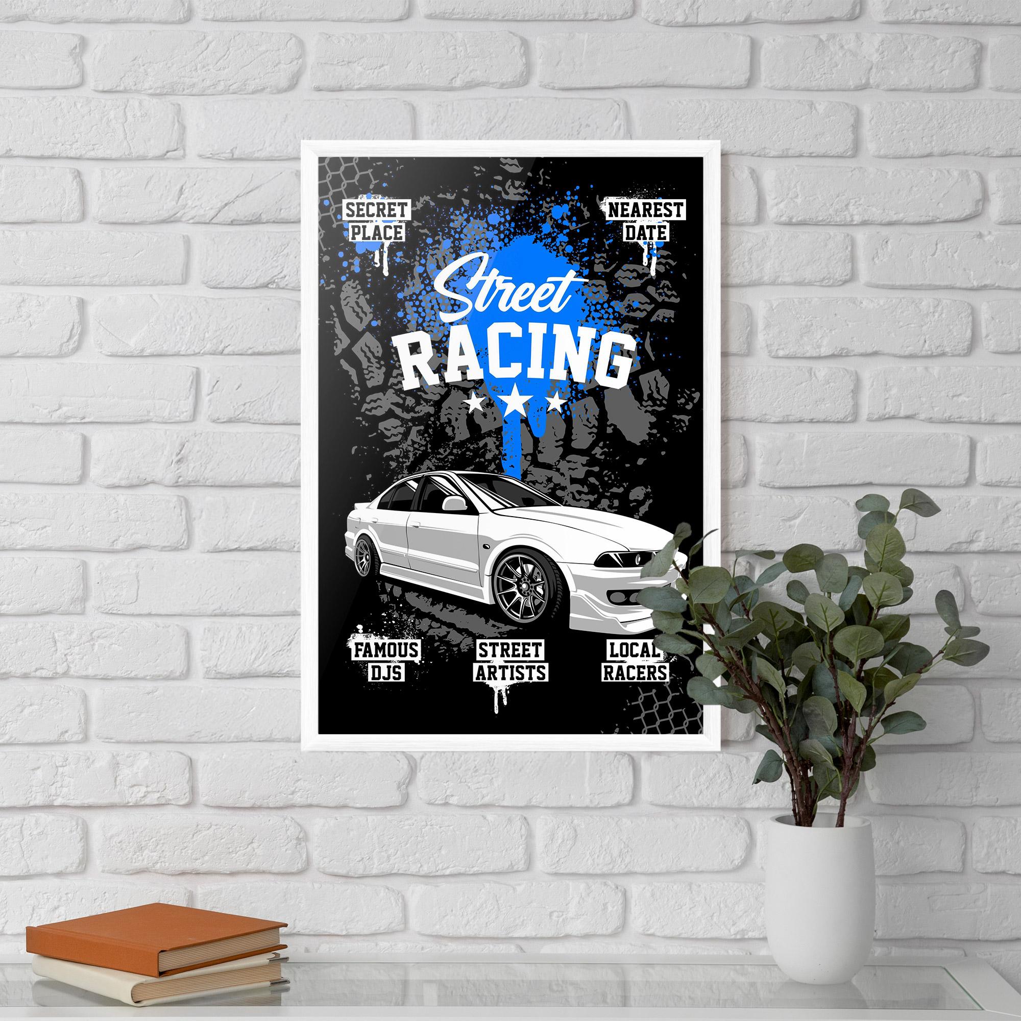 Рамкиран постер Street Racing Art mockup 5