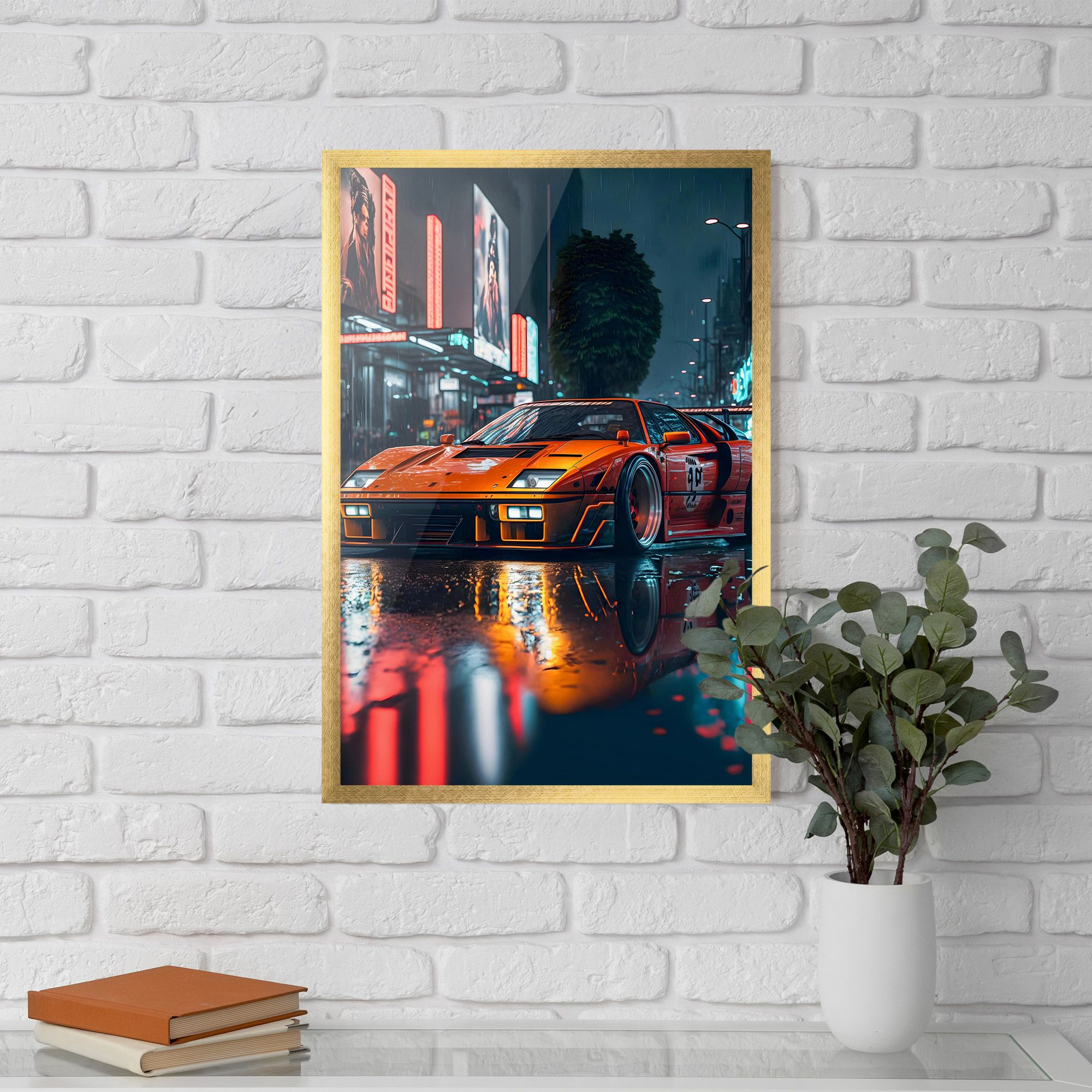 Orange Super Car mockup 5