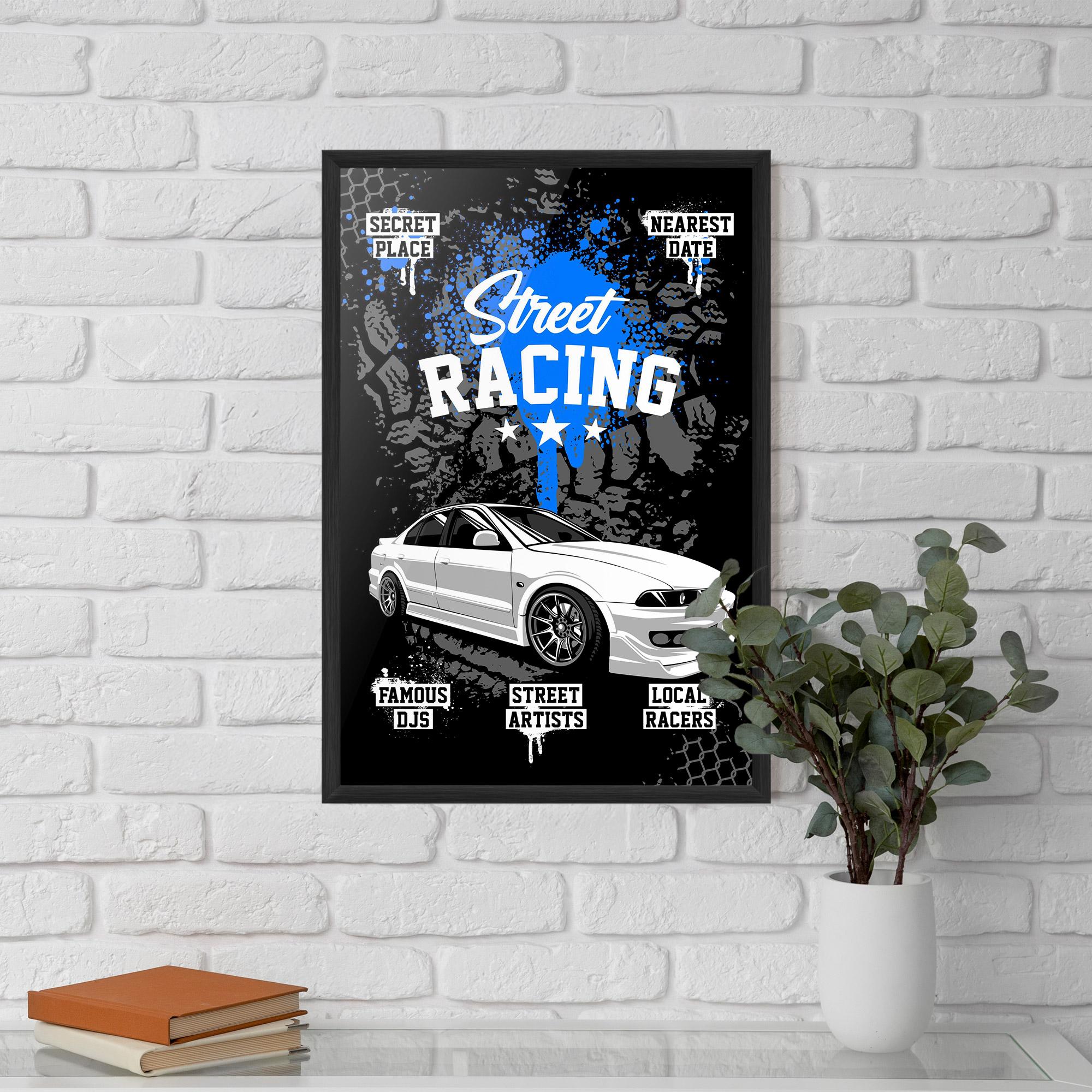 Рамкиран постер Street Racing Art mockup 5