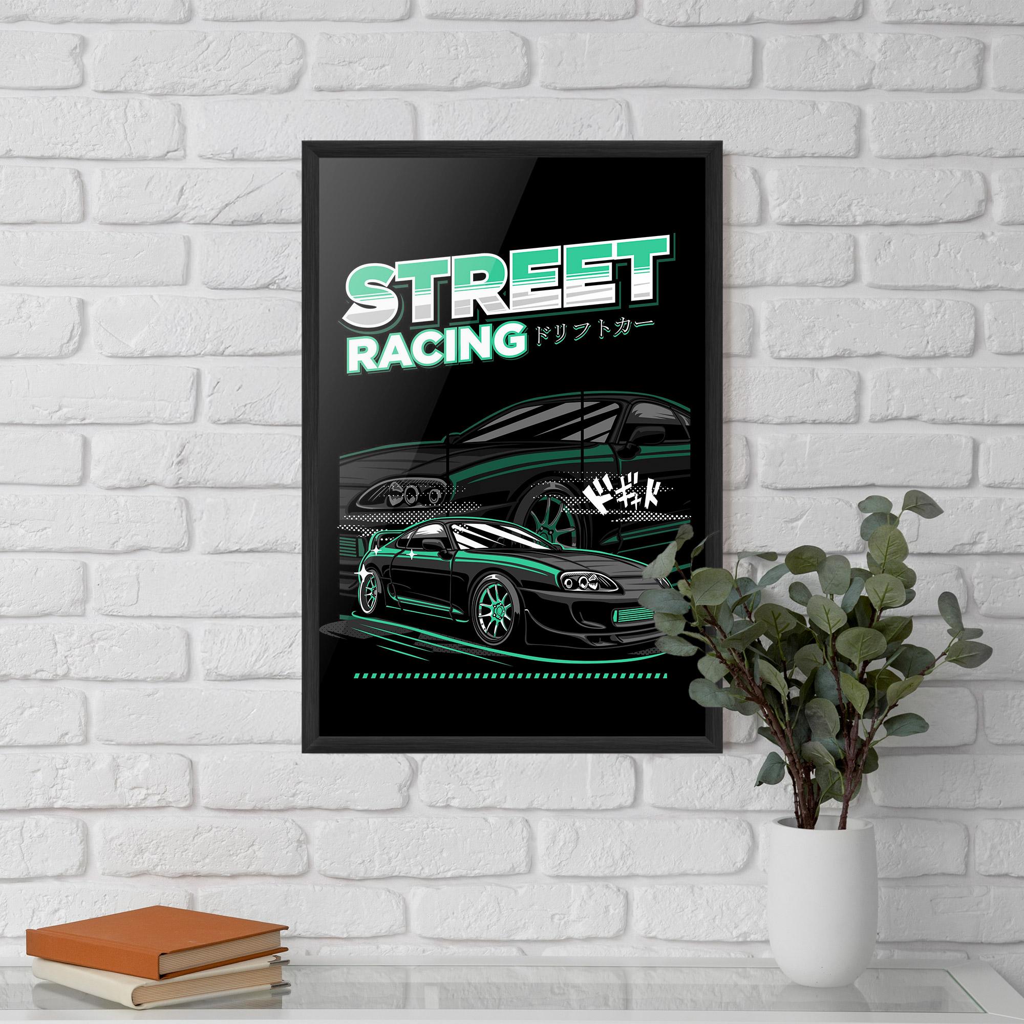 Рамкиран постер Street Racing mockup 5