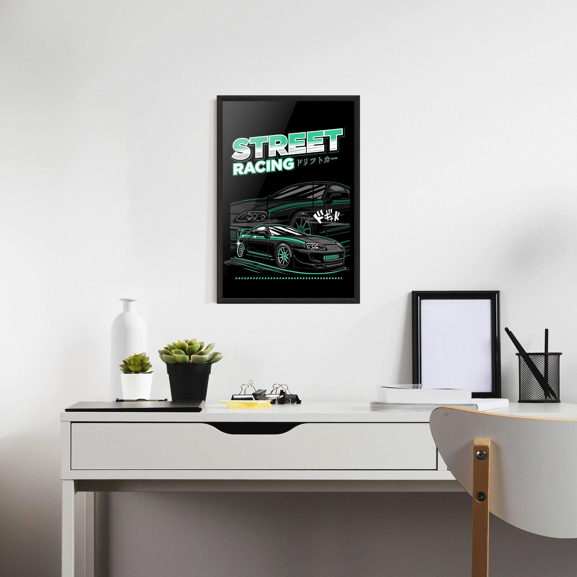 Рамкиран постер Street Racing mockup 7