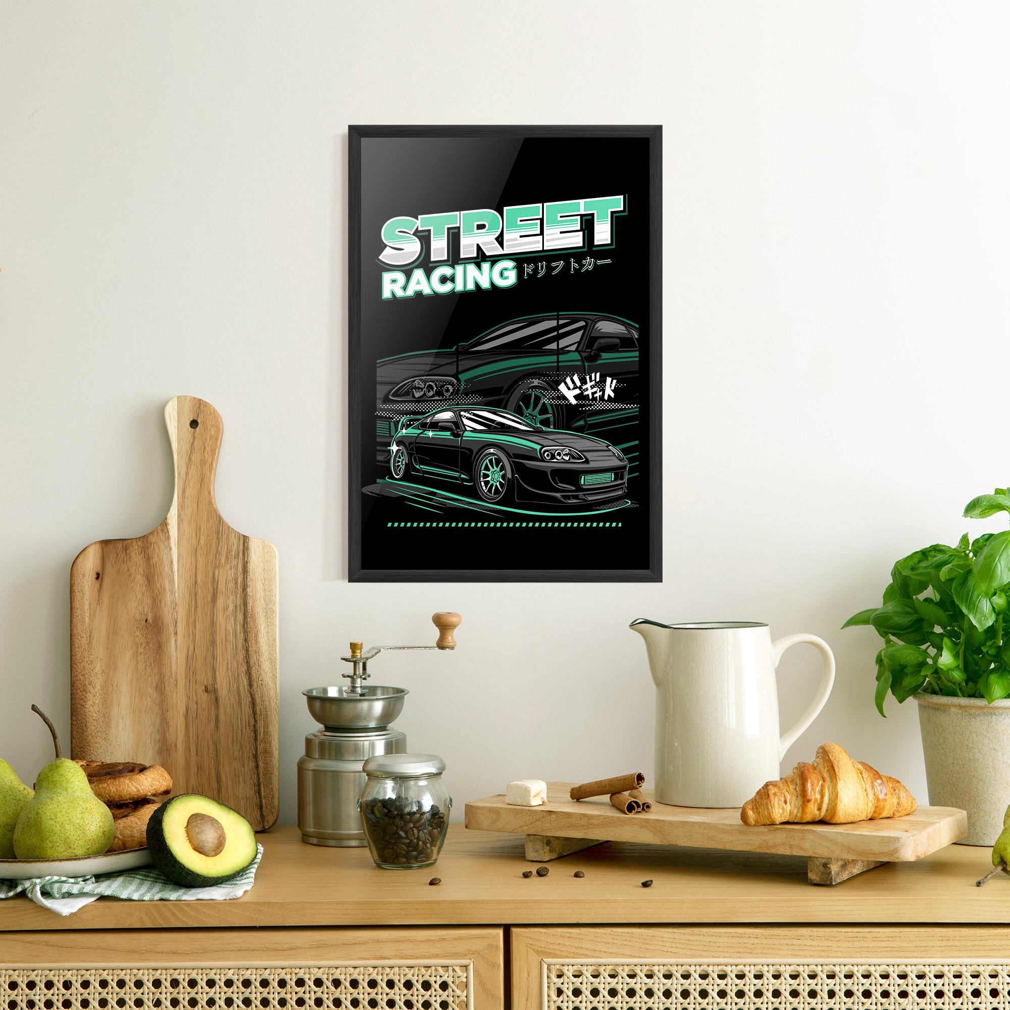 Рамкиран постер Street Racing mockup 8