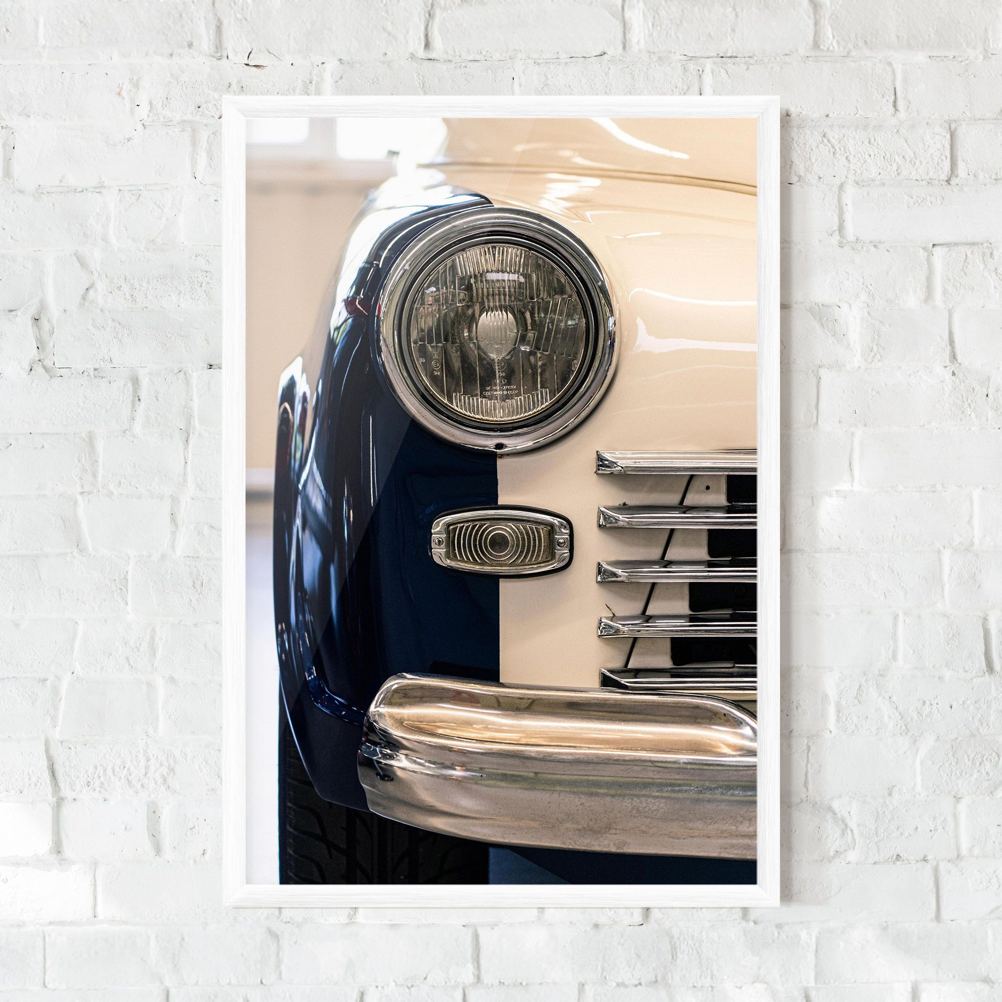 Blue White Car mockup 0